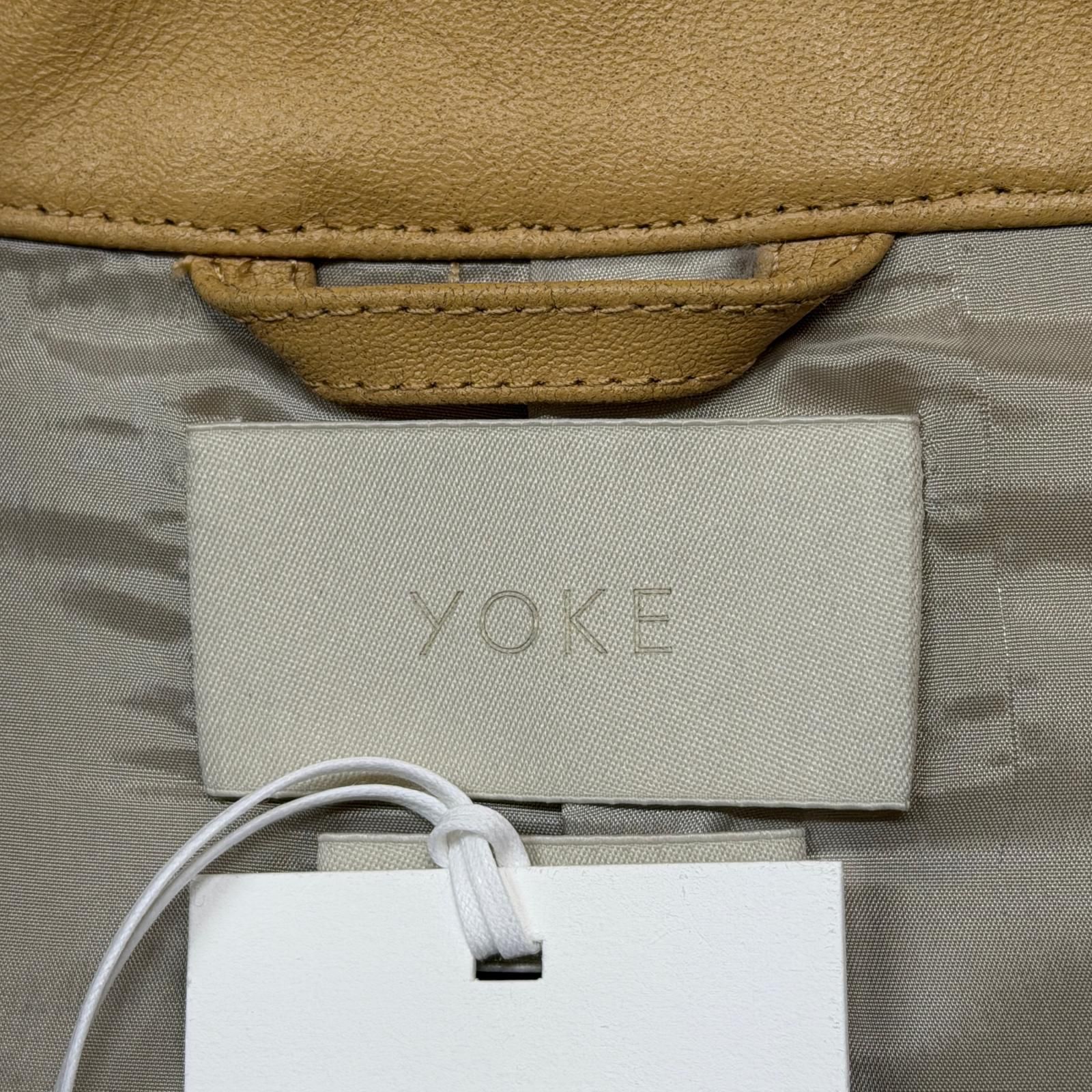 参考上代132000円 未使用 YOKE 25SS LEATHER CUT-OFF HALF COAT レザー カットオフ ハーフコート ヨーク YK25SS0902C キャメル 1 （7539M） 参考上代132000円 未使用 YOKE 25SS LEATHER CUT-OFF HALF COAT レザー