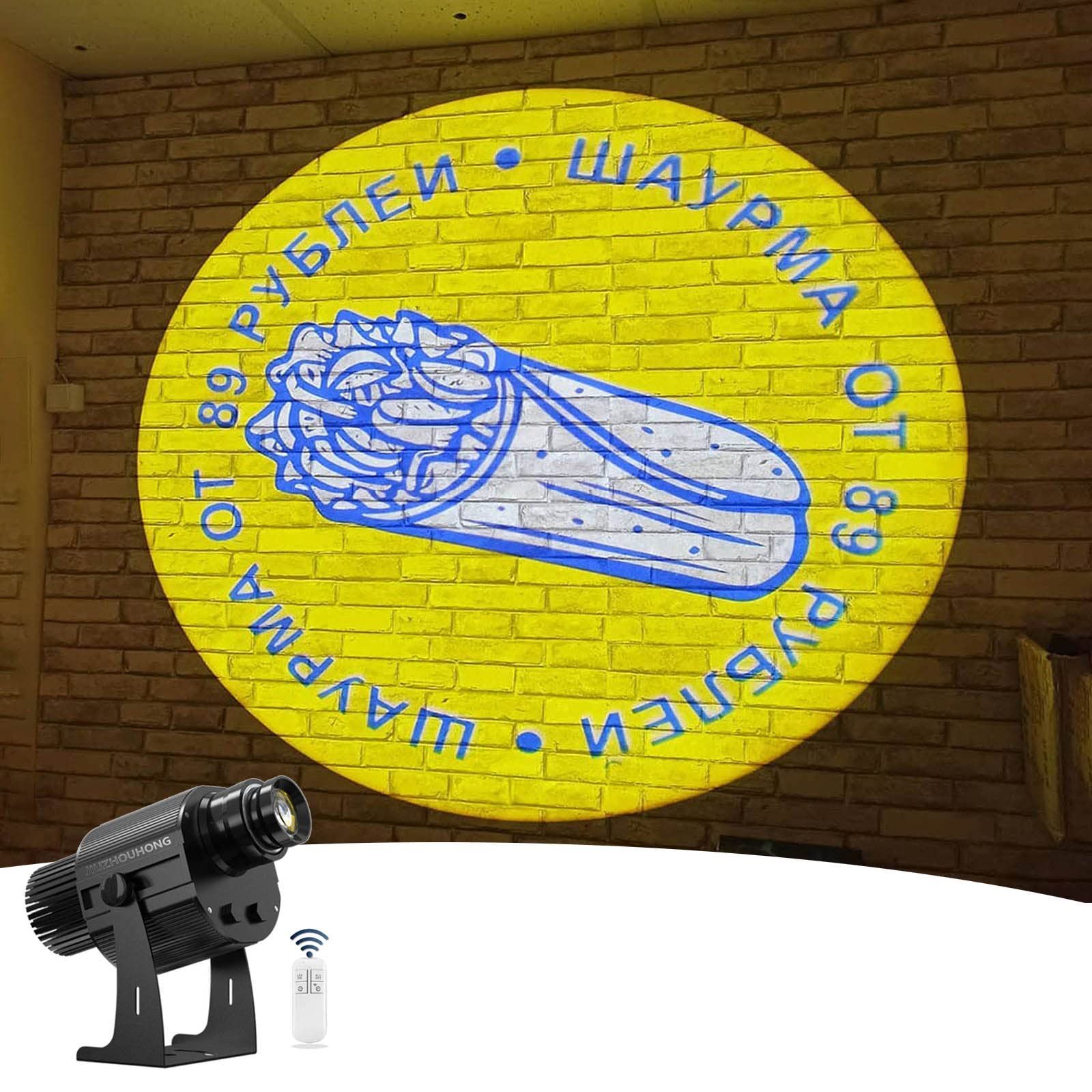 ロゴ LED プロジェクター 100 W屋外の防雨型 広告ロゴ パターン 建設現場の警告スローガン 大規模な屋外商業街頭活動の宣伝看板用のカスタム W