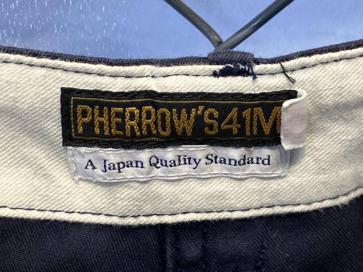 PHERROW'S cotton pants navy size36 綿パン ネイビー フェローズ