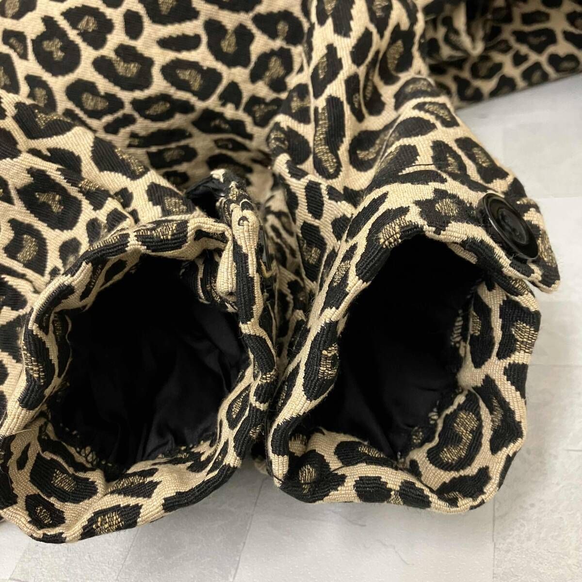 PERNA ペルーナ コート レオパードジャガードコート レディース L