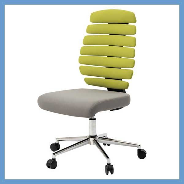 オフィスチェア 回転式 昇降機能 W50 D63 H102 110 SH47 55cm アームレス No 70 グリーン