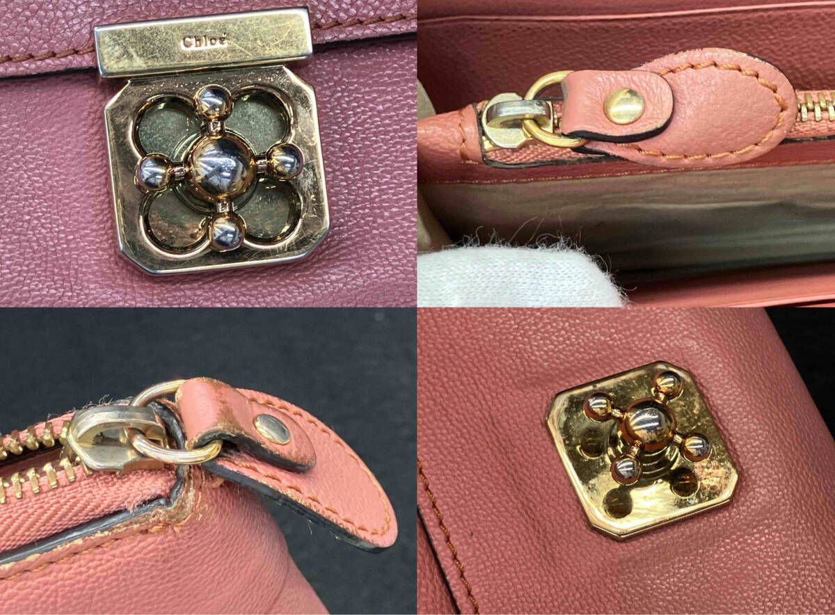 Chloe クロエ 03-12-62-65 L字ファスナー長財布 ピンク - メルカリ
