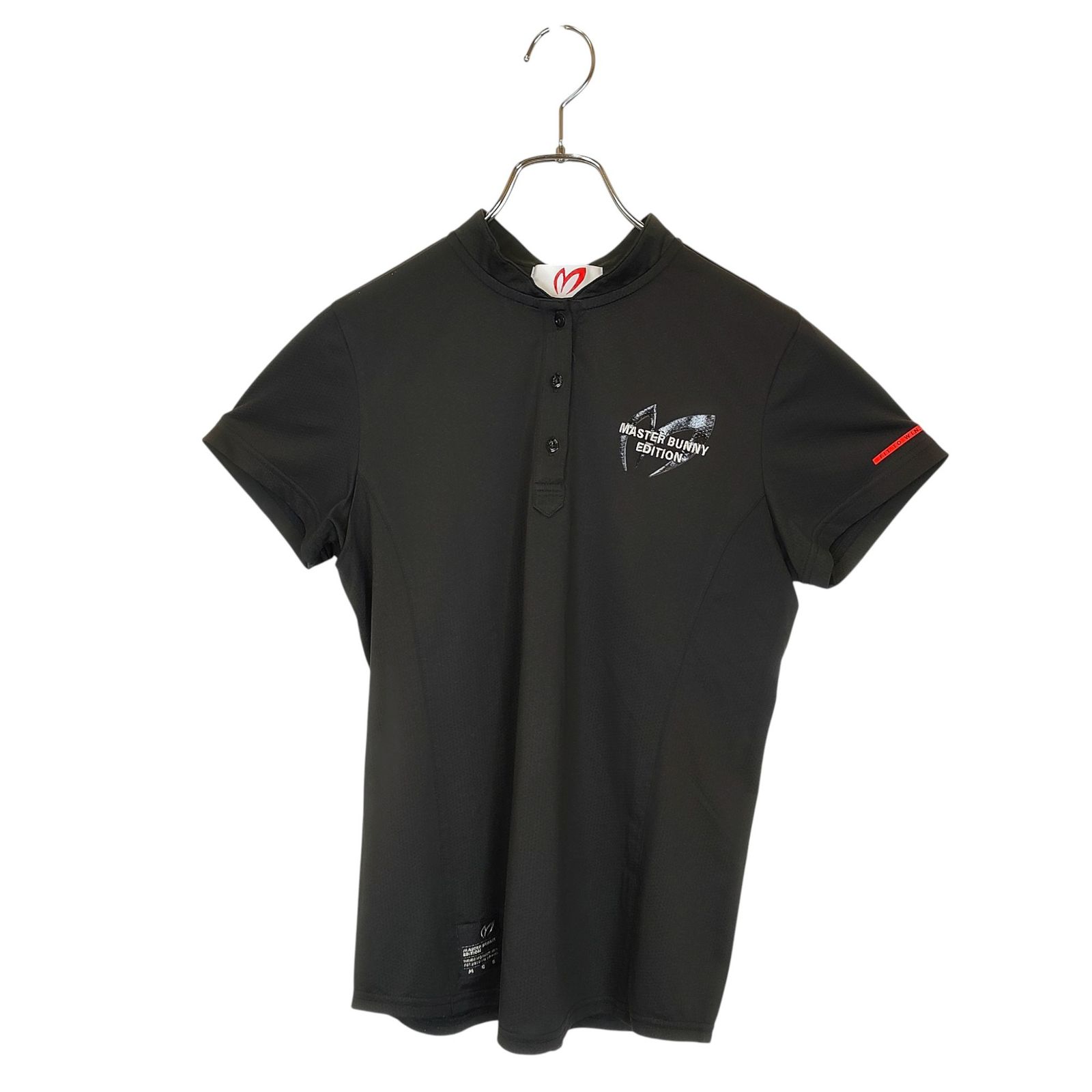 新品MASTER BUNNY EDITION 黒ポロシャツ MASTER BUNNY EDITION マスターバニーエディション ゴルフ 22SS 半袖