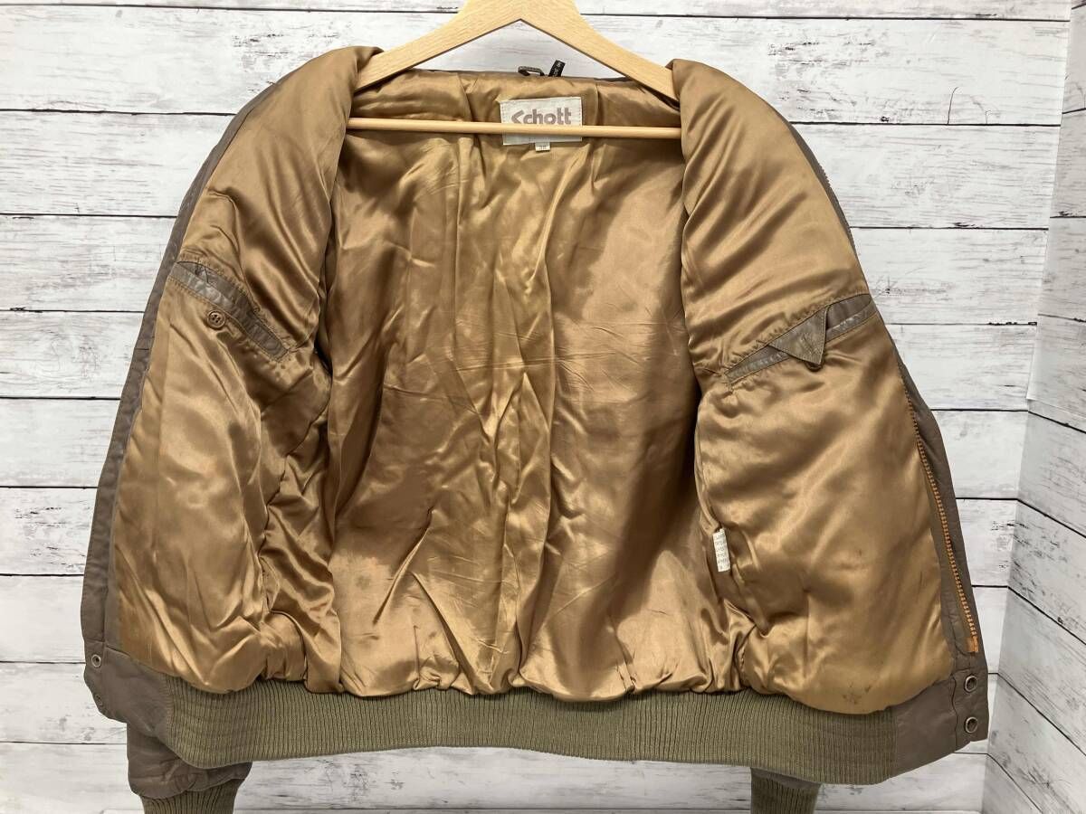 チ*ズ様 Schott ウールジャケット サイズ38 カーキ 63895-1.jpg