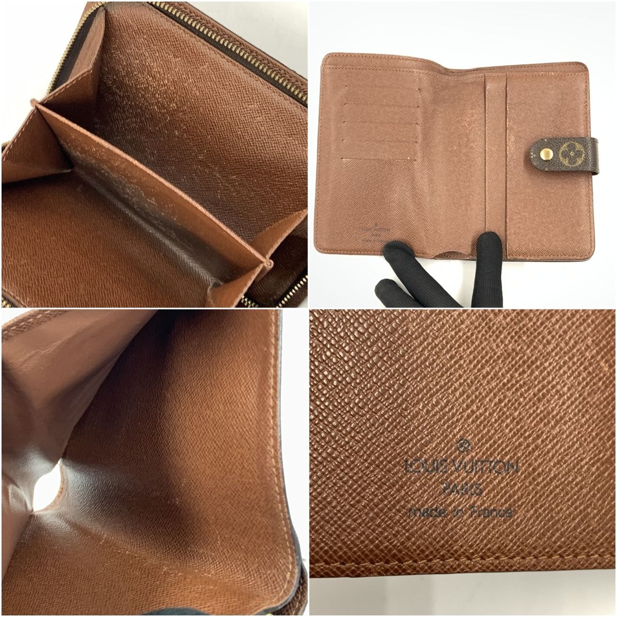 LOUIS VUITTON 二つ折り財布 二つ折り財布 ポルト パピエ ラウンド 
