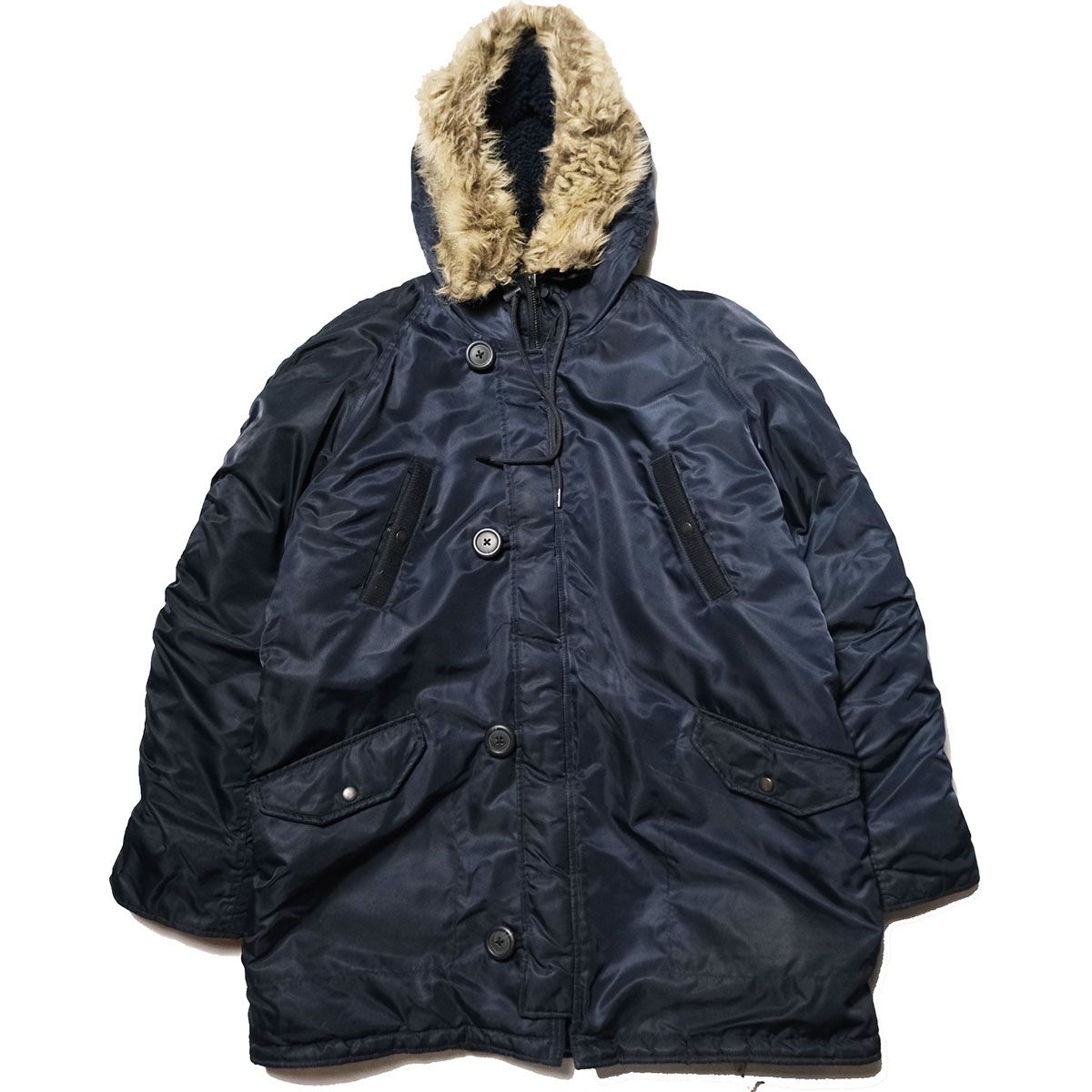 10's Jクルー J.CREW N-3B ナイロン ミリタリー ジャケット 紺 (XL