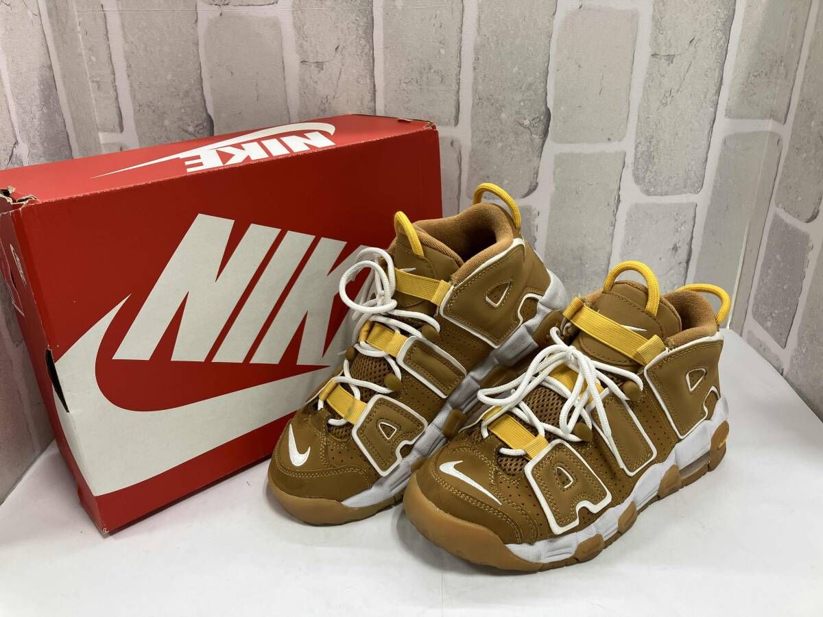 箱あり　NIKE 27 モアアップテンポ　ブラウン　27 メルなや NIKE スニーカー ブラウン NIKE ナイキMORE UP TEMPO モアアップテンポ