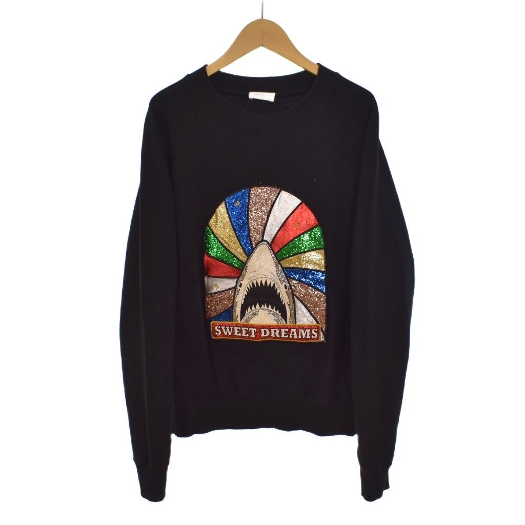 サンローランパリ レオパード 切り替え スウェット トレーナー size XS サンローラン パリ SAINT LAURENT PARIS シャーク スウェット