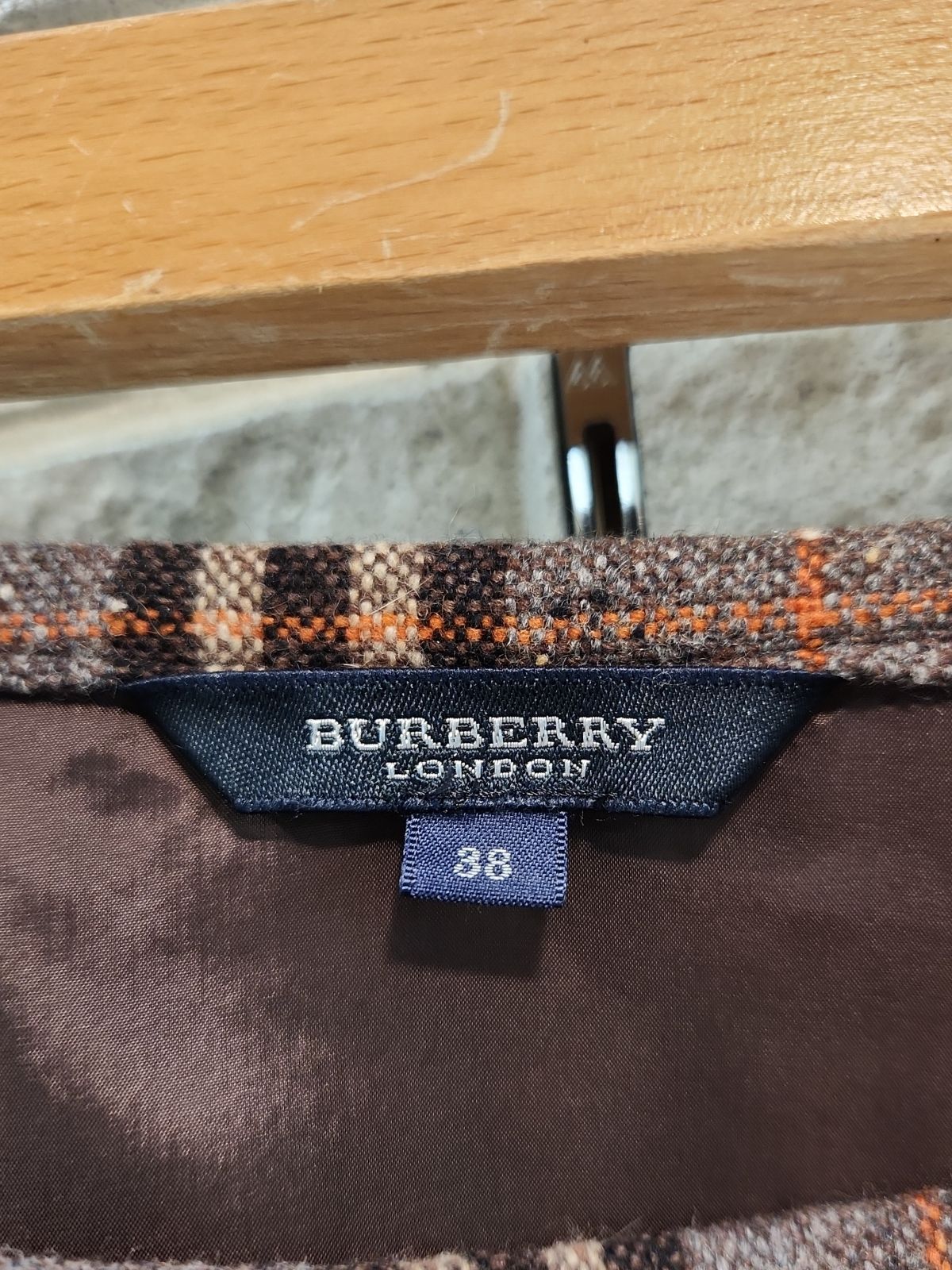 BURBERRY LONDON バーバリー ノバチェック ツイードスカート カシミヤ