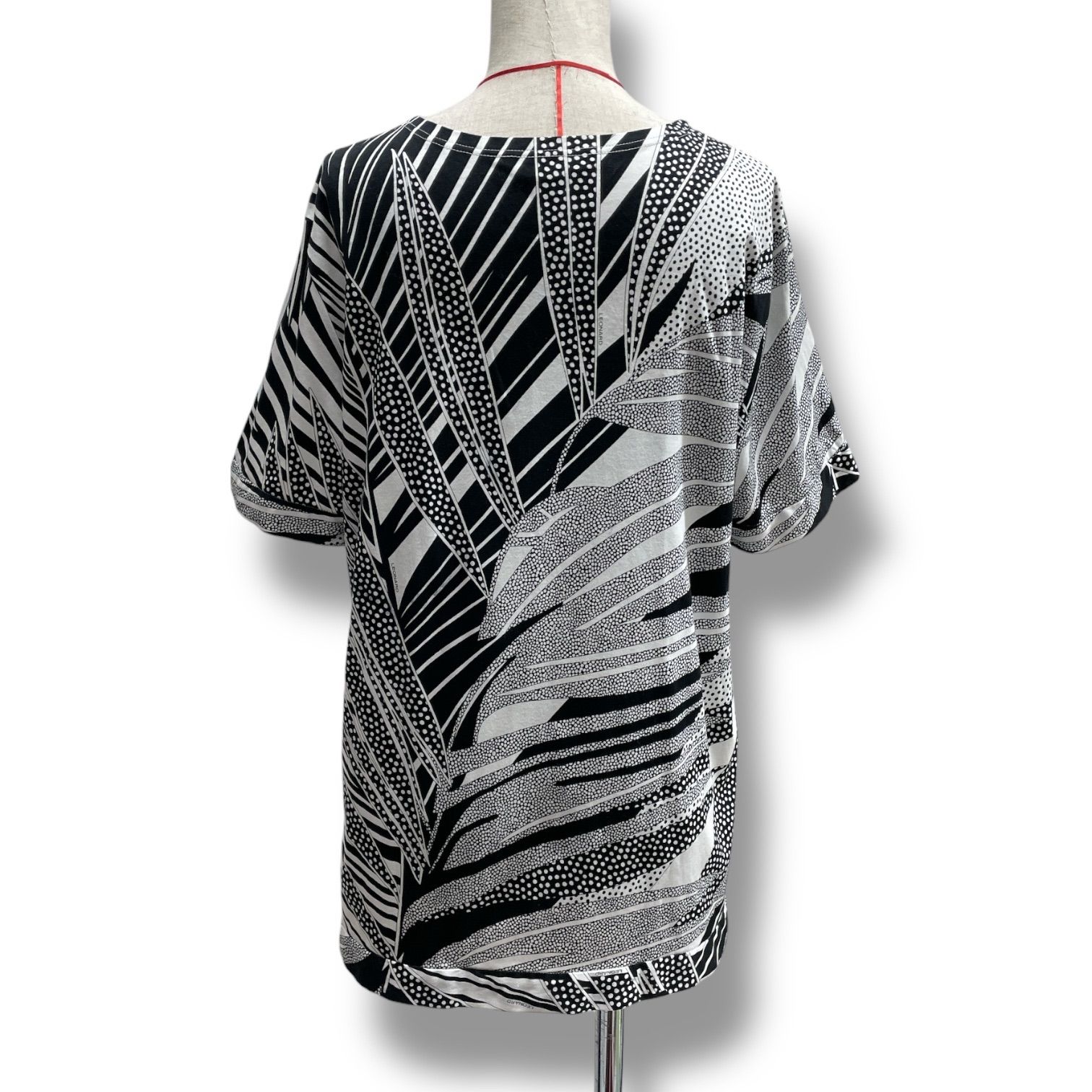 LEONARD SPORT レオナール ドット柄 カットソー 半袖 トップス 総柄