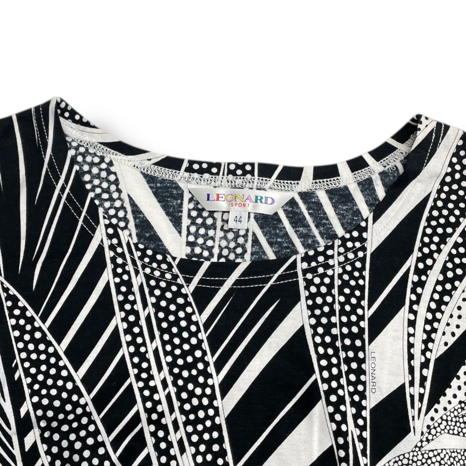 LEONARD SPORT レオナール ドット柄 カットソー 半袖 トップス 総柄