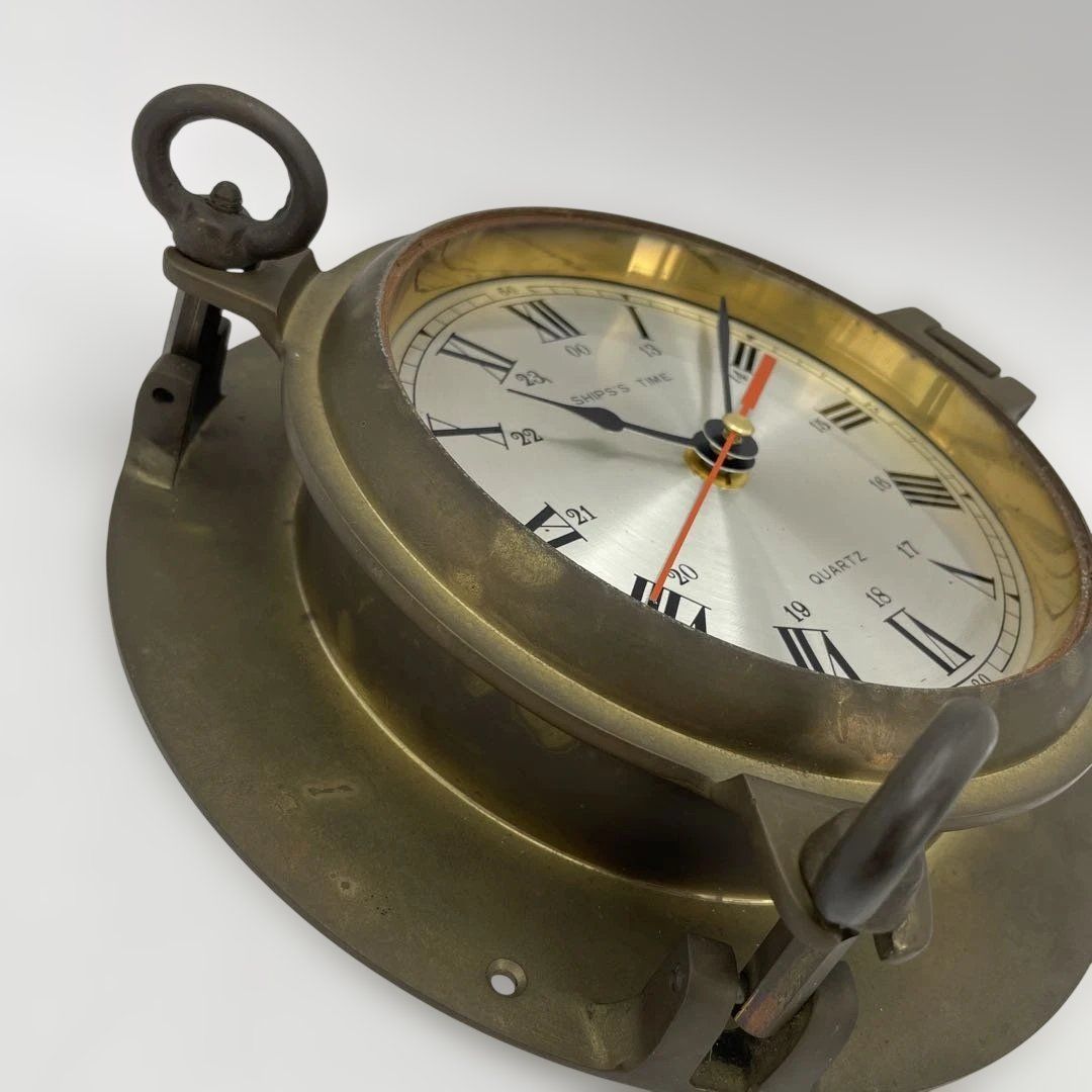 船舶用デザイン時計 掛け時計 2個セット 船舶時計 SHIPS'S TIME