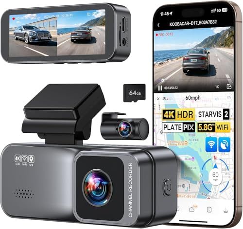4 Kドライブレコーダー 前後カメラ 超強暗視 ナンバーくっきり録画 WiFi スマホ連携 3インチ液晶 小型 ドラレコ IMX 678搭載 HDR補正 170°広角 GPS＆Gセンサー搭載 24時間駐車監 9 c 8 dad 91
