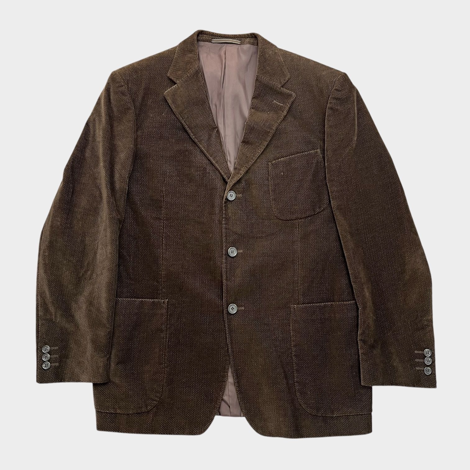 Ermenegildo Zegna ブラウン コーデュロイ テーラードジャケット Ermenegildo Zegna Soft テーラードジャケット ブラウン コーデュロイ