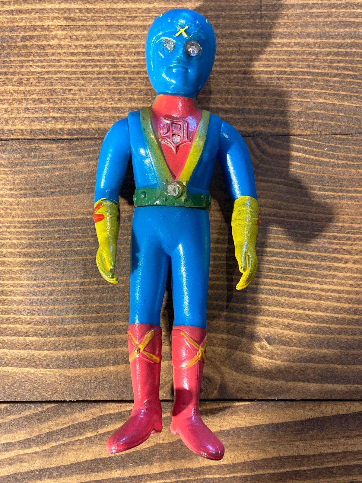 MP063) ポピー ダイヤモンドアイ ロボット刑事 石取れ 記名有り 昭和