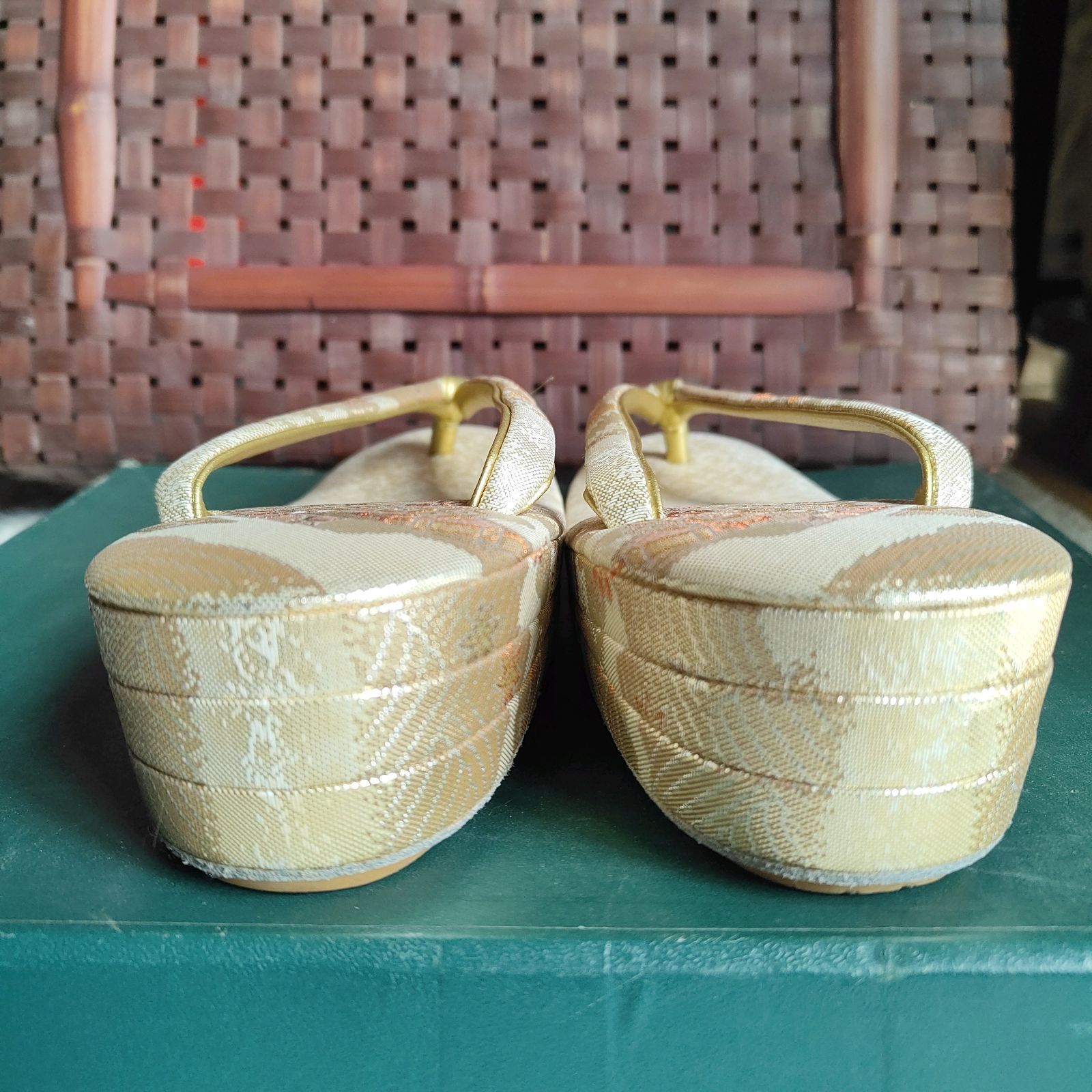 和装用バッグと草履LLサイズのセット ゴールド系 SOUBIEN（創美苑） 草履バッグセット 成人式 草履 バッグ 振袖