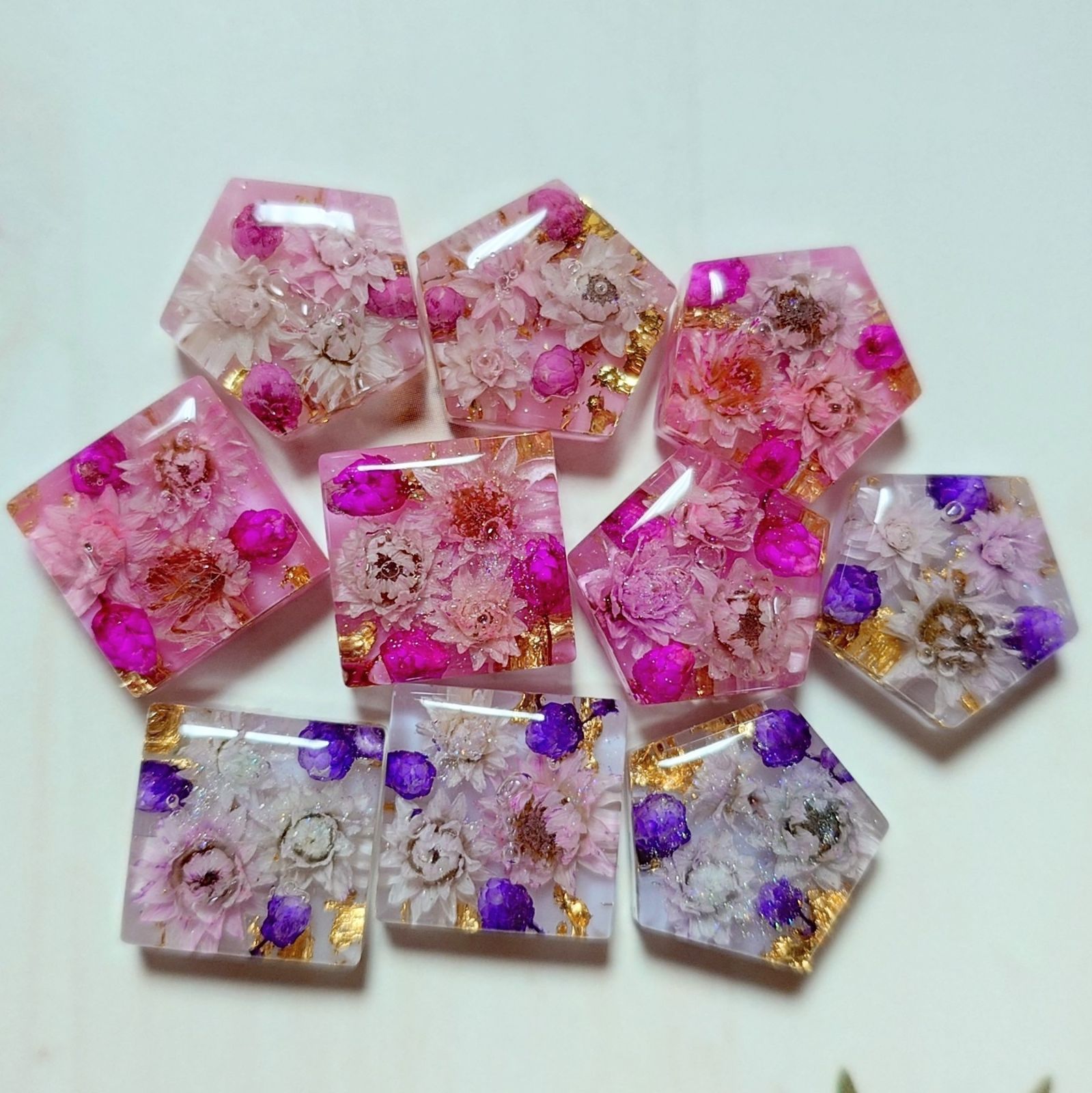 レジン カボション ハンドメイド ドライフラワー オリジナル