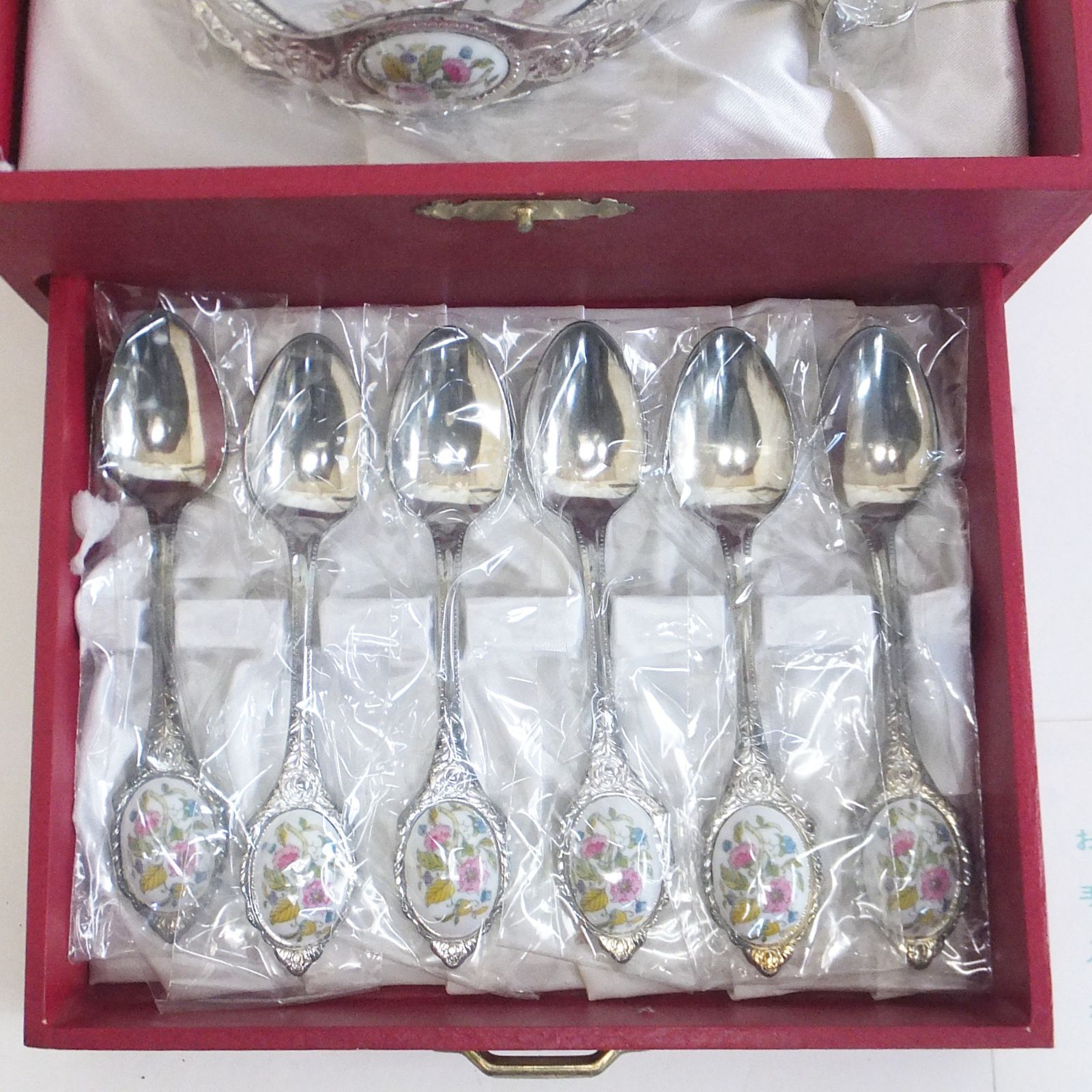 R793【未使用】Mint Rose 銀仕上げ カトラリーセット 訳あり /10