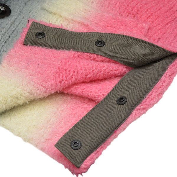 Sacai ウール混　モヘヤニット　グラデーションニット　サカイ　カーディガン Sacai ウール混 モヘヤニット グラデーションニット サカイ