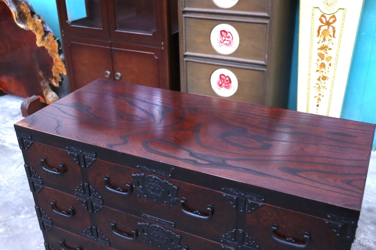 GMIK665○岩谷堂箪笥 整理箪笥 チェスト 欅材 最高級 民芸家具 収納