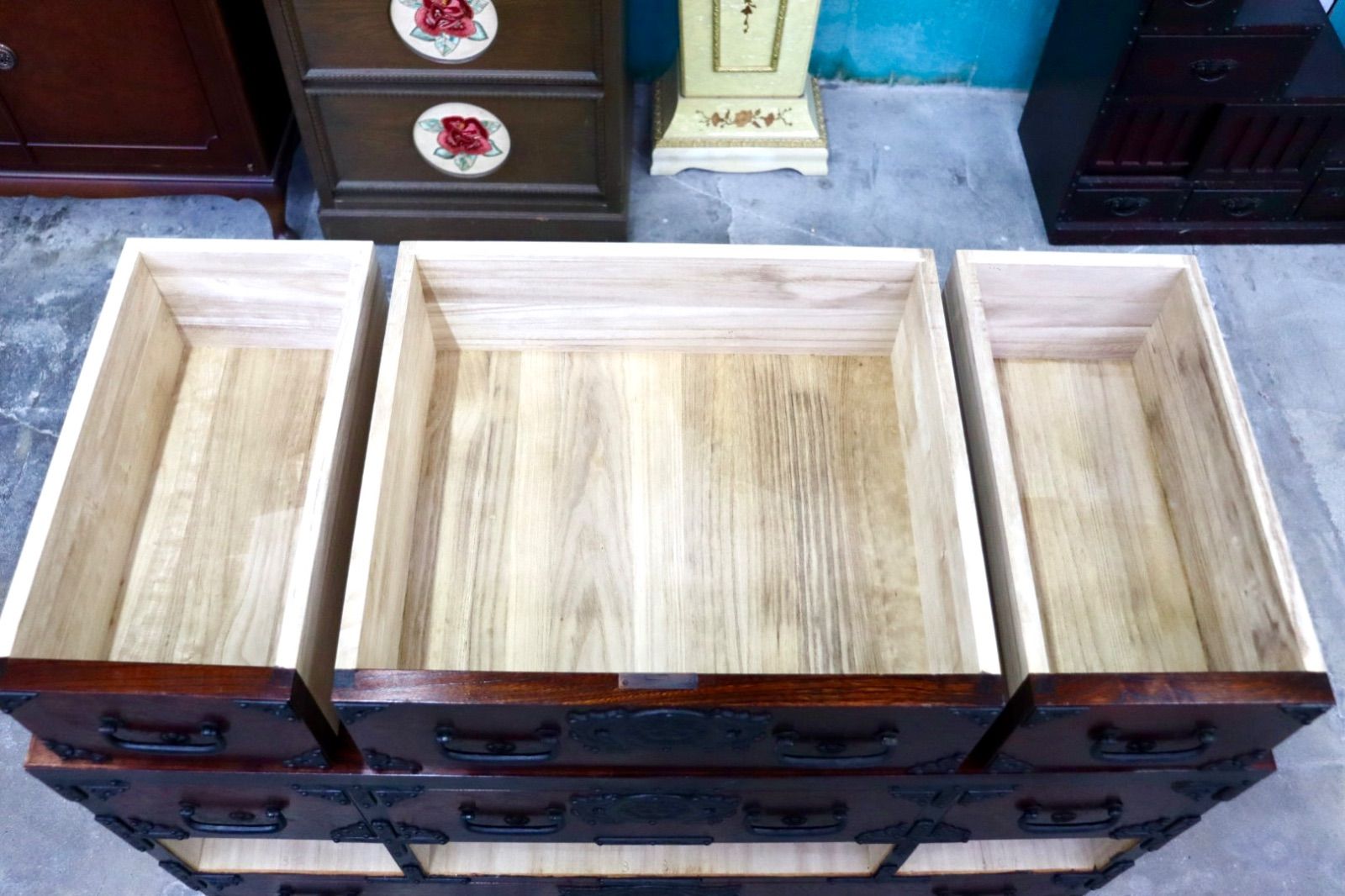 GMIK665○岩谷堂箪笥 整理箪笥 チェスト 欅材 最高級 民芸家具 収納