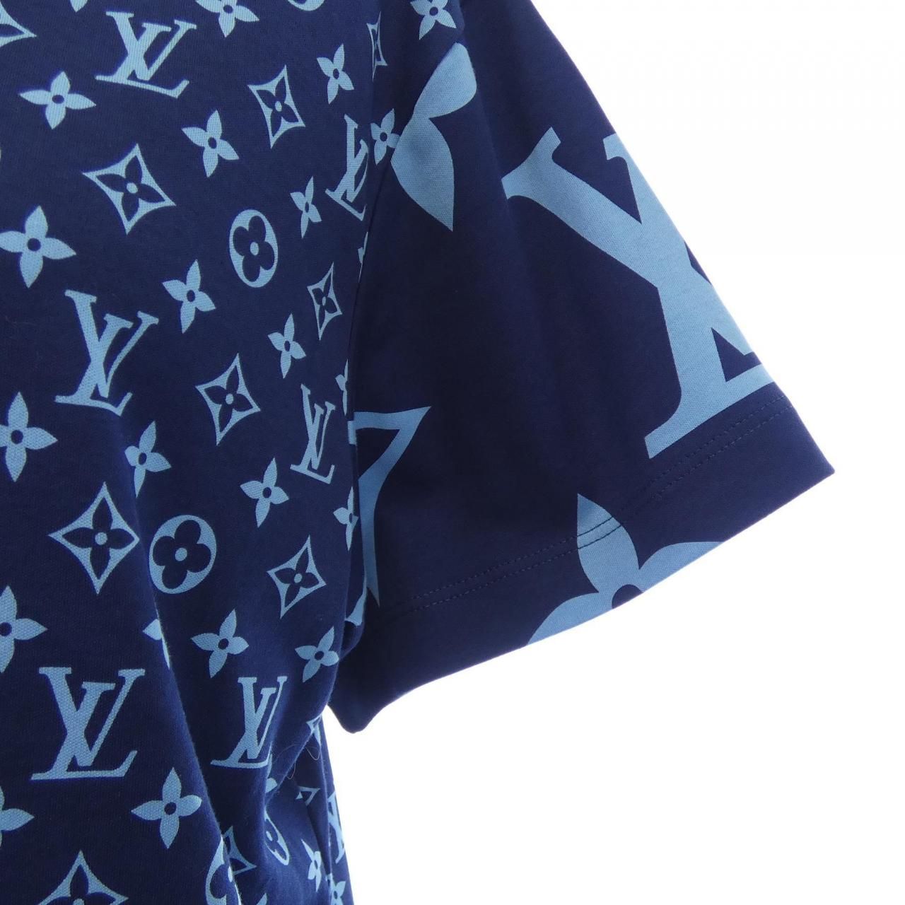 ルイ・ヴィトン モノグラムTシャツ ネイビー チェーン付き LOUIS