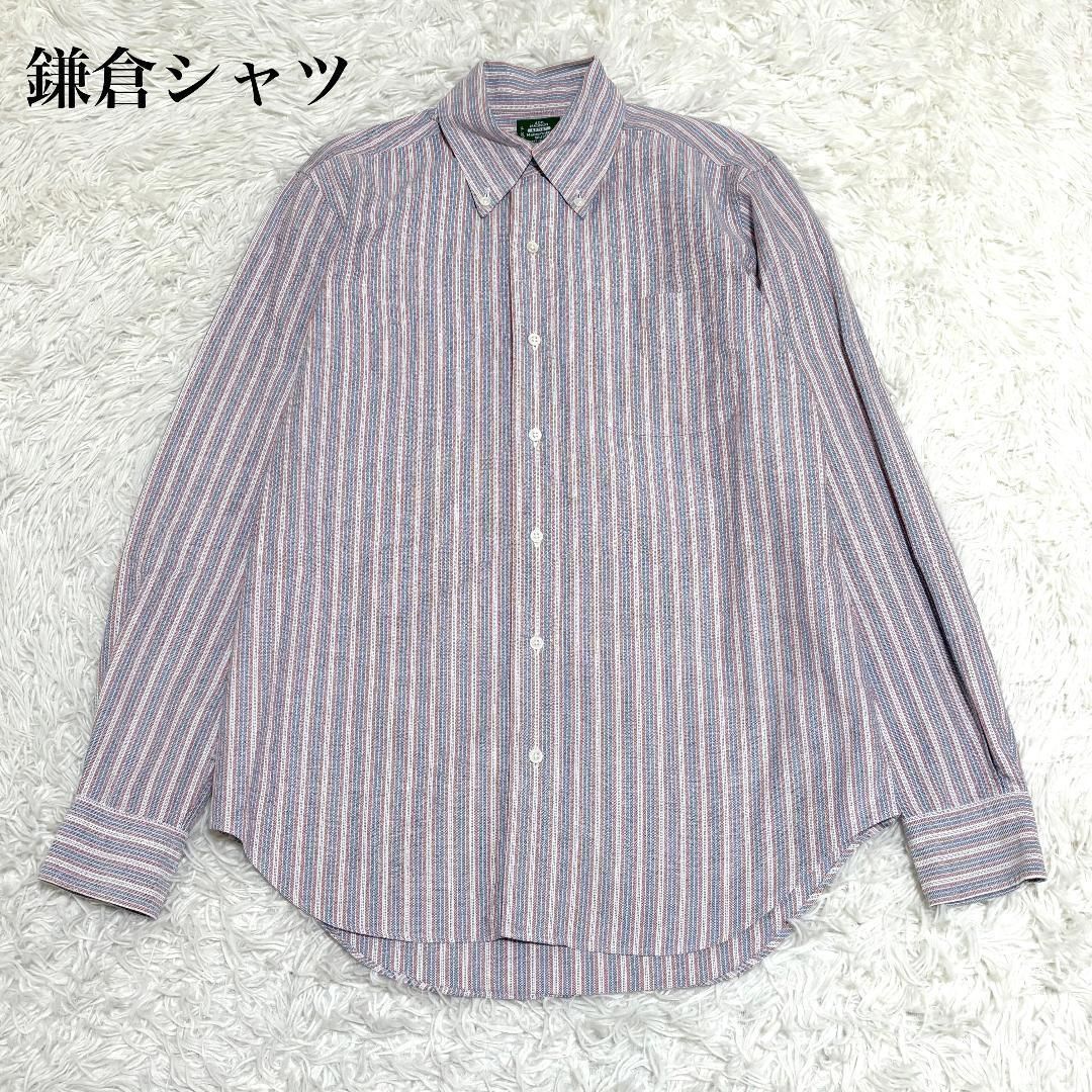 メーカーズシャツ鎌倉 BDシャツ 38-85 400MADISON　ストライプ