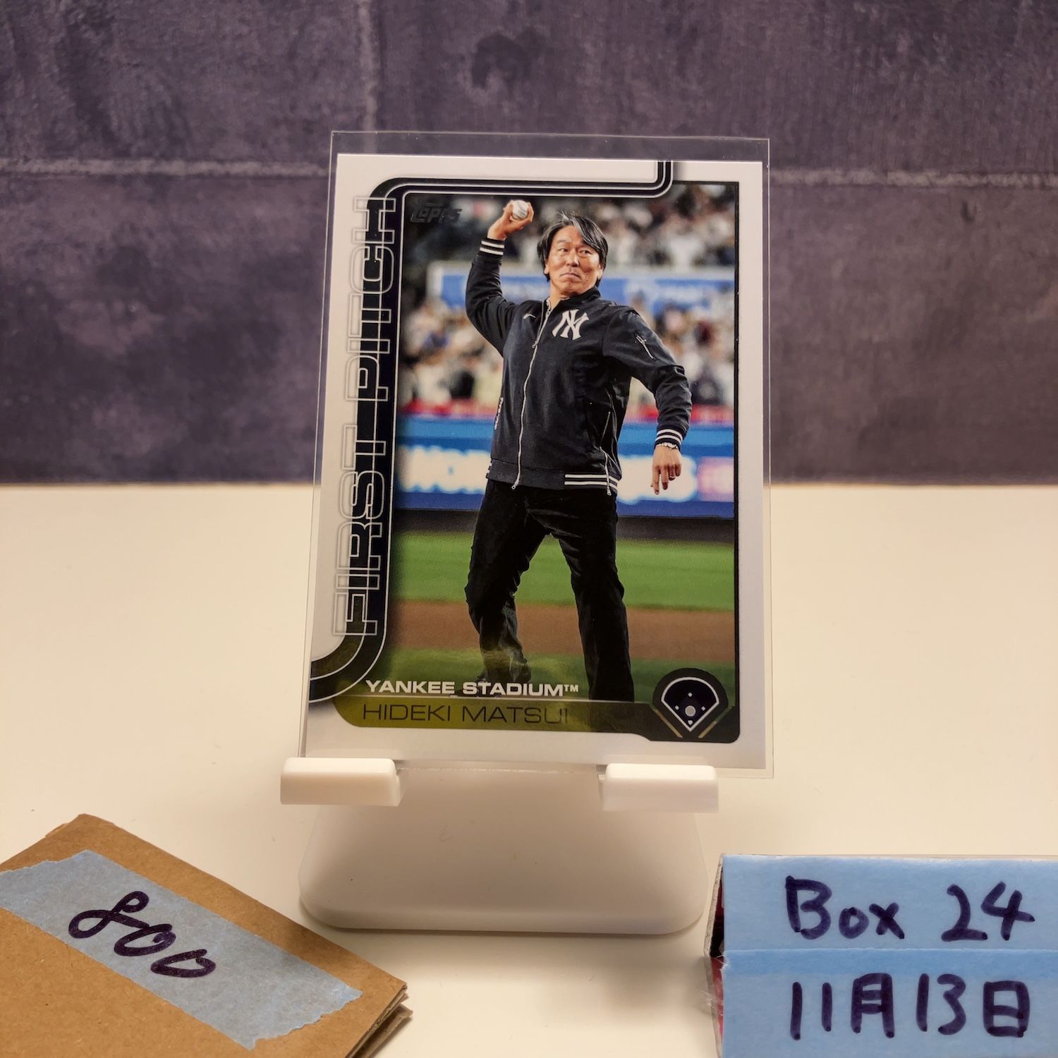 2024 Topps 松井秀喜 Hideki Matsui ニューヨークヤンキース 始球式