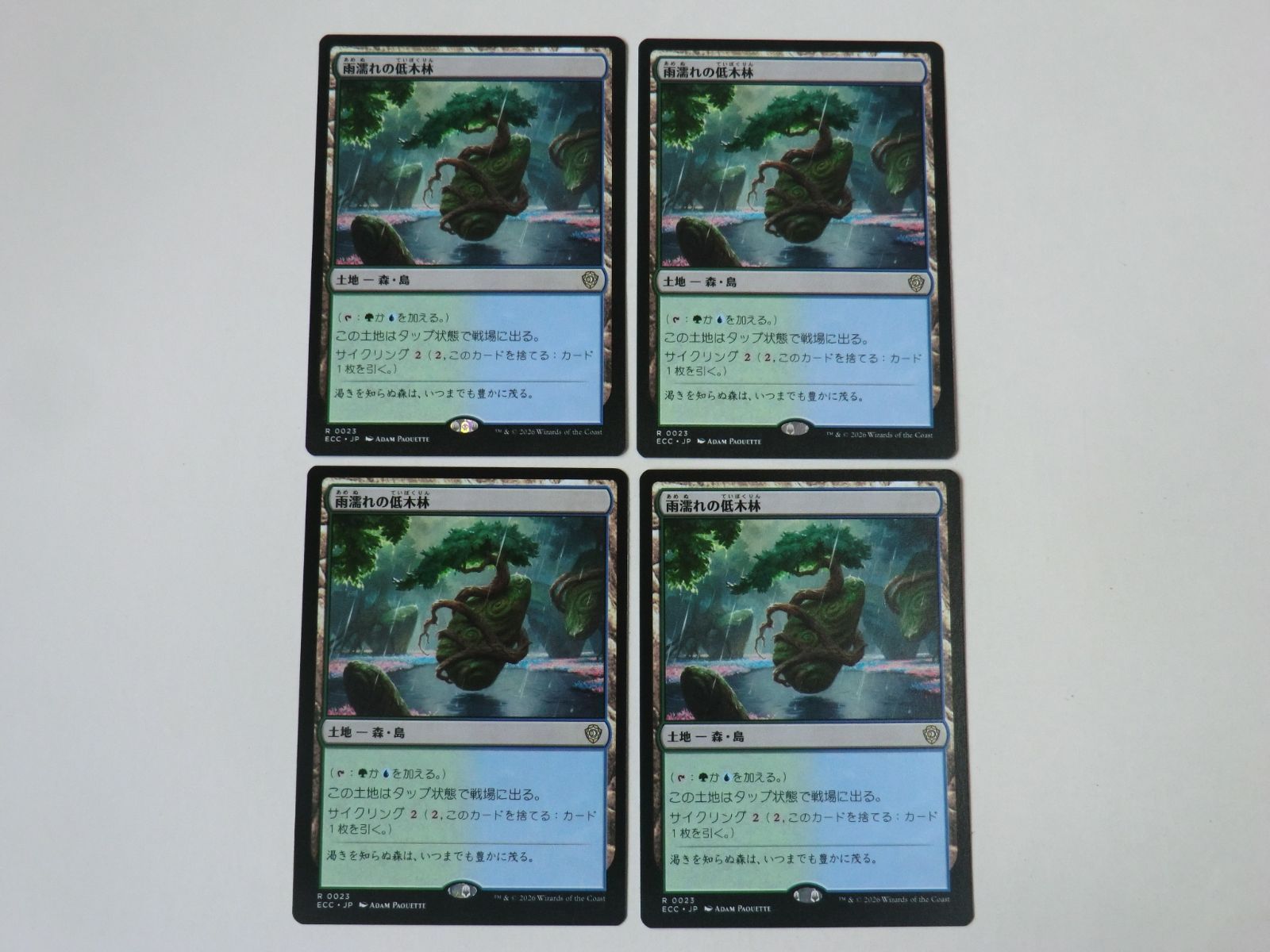 【MTG】豊かな在郷/雨濡れの低木林/水浸しの新緑 MTG 雨濡れの低木林 ローウィンの昏明 日本語 4枚セット - メルカリ