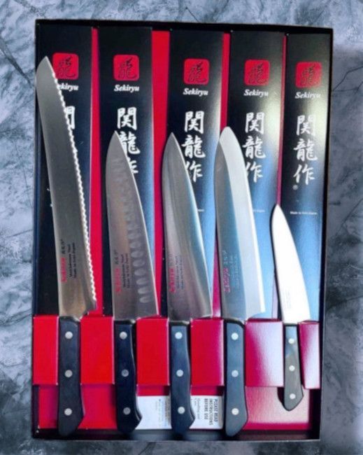 日本製　関産 関龍作ステンレス包丁 5本セット　¥27.500 日本製 関産 関龍作ステンレス包丁 5本セット - メルカリ