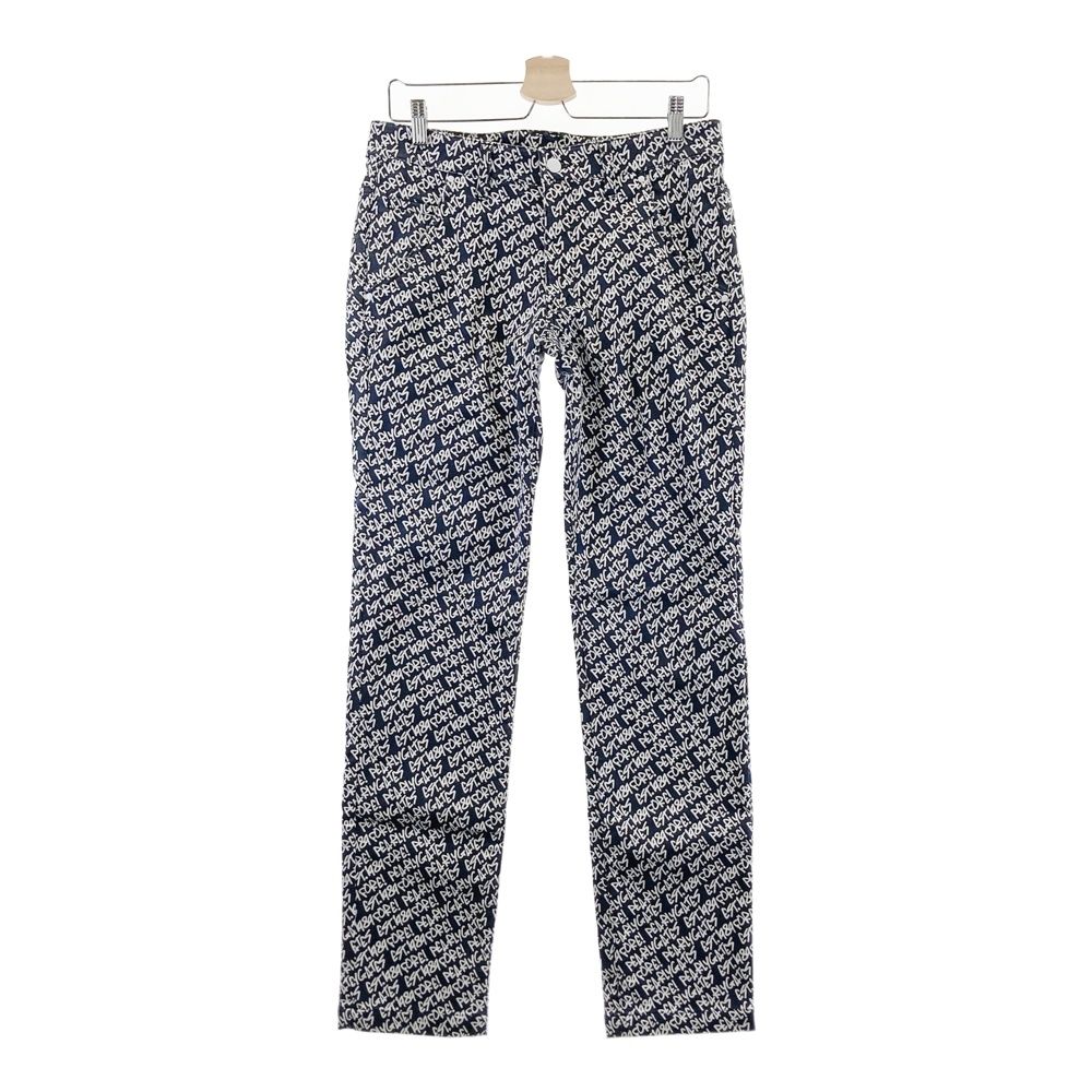 サイズ：4 PEARLY GATES パーリーゲイツ パンツ 総柄 ネイビー系