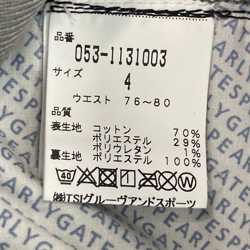 サイズ：4 PEARLY GATES パーリーゲイツ パンツ 総柄 ネイビー系