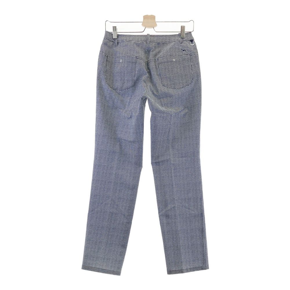 サイズ：38 ADABAT アダバット ロングパンツ 千鳥柄 ネイビー系