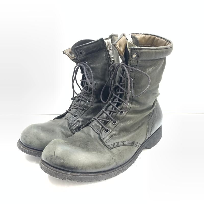 Rick Owens サイドジップ　コンバットブーツ アーミーブーツ 中古】Rick Owens コンバットブーツ サイドジップ 26.5cm相当 ブラック