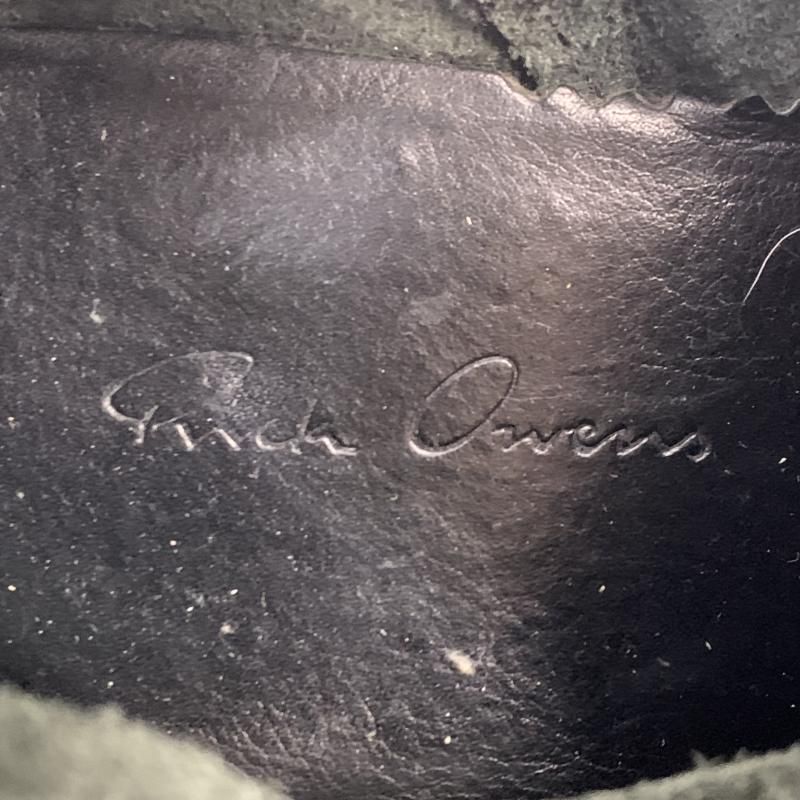 中古】Rick Owens コンバットブーツ サイドジップ 26.5cm相当 ブラック