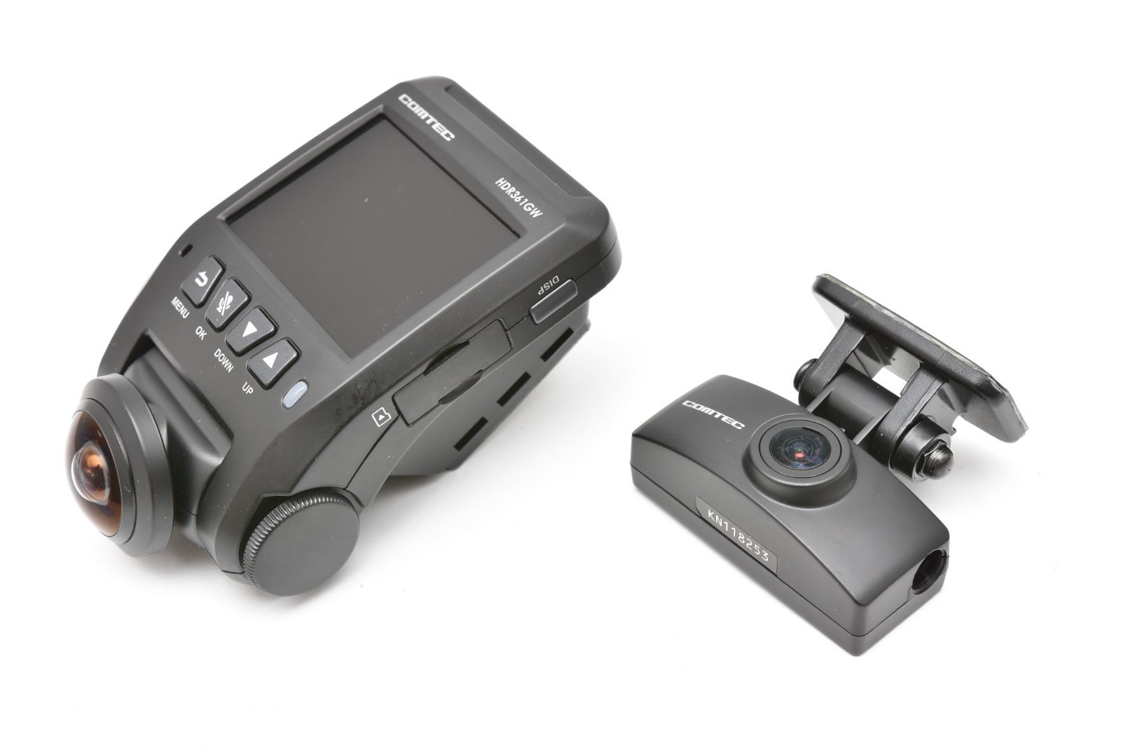 コムテック ドライブレコーダー 360度全方位+リヤカメラ搭載 HDR361GW