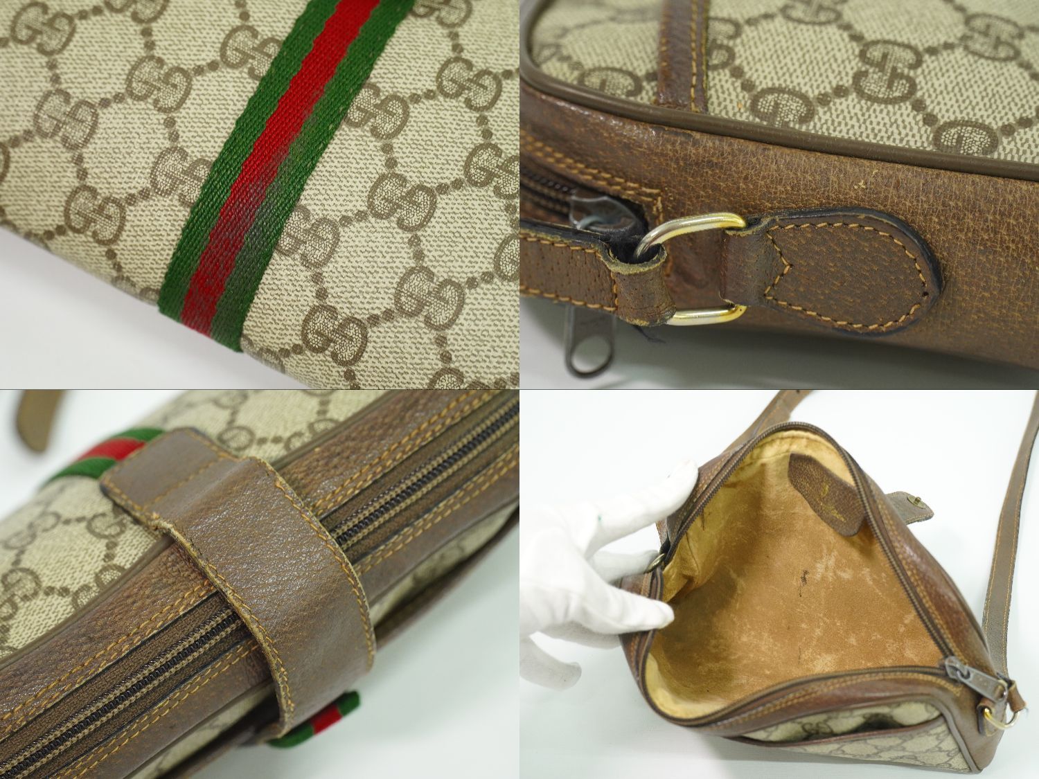 本物 グッチ GUCCI オールドグッチ シェリーライン GGスプリーム
