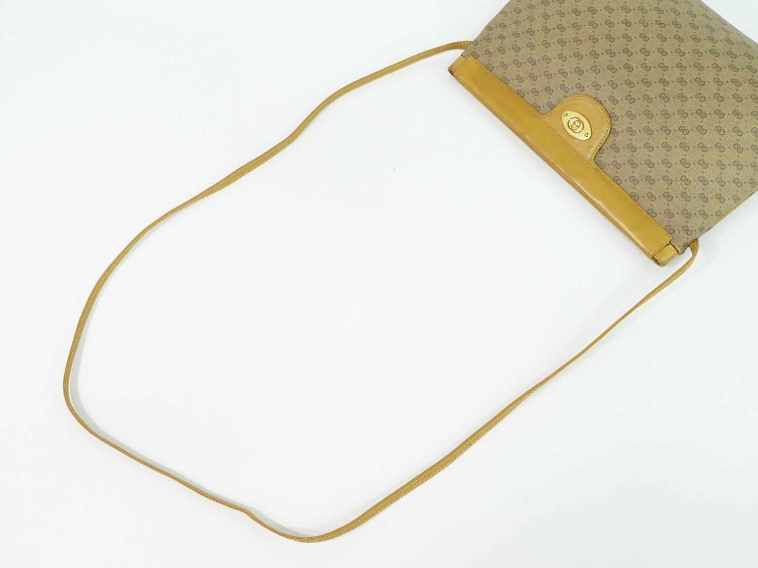 本物 グッチ GUCCI オールドグッチ マイクロGG ショルダーバッグ ポシェット PVC ブラウン バッグ 中古・ 本物 グッチ GUCCI オールドグッチ マイクロGG ショルダーバッグ