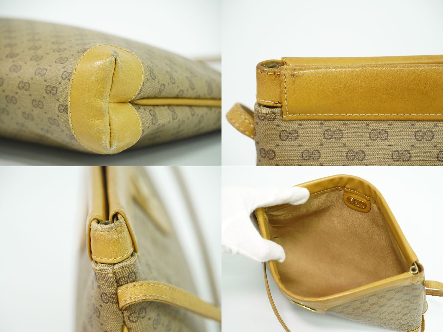 本物 グッチ GUCCI オールドグッチ マイクロGG ショルダーバッグ