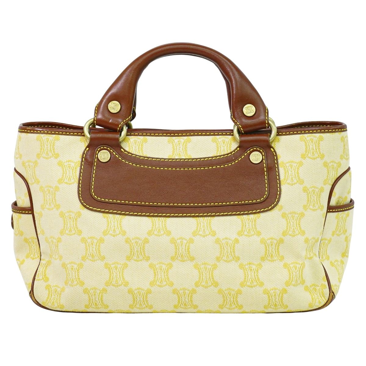 本物 セリーヌ ハンドバッグ レディース ブギーバッグ ベージュ マカダム ロゴ 本物 セリーヌ CELINE マカダム ブギーバッグ ハンドバッグ トート