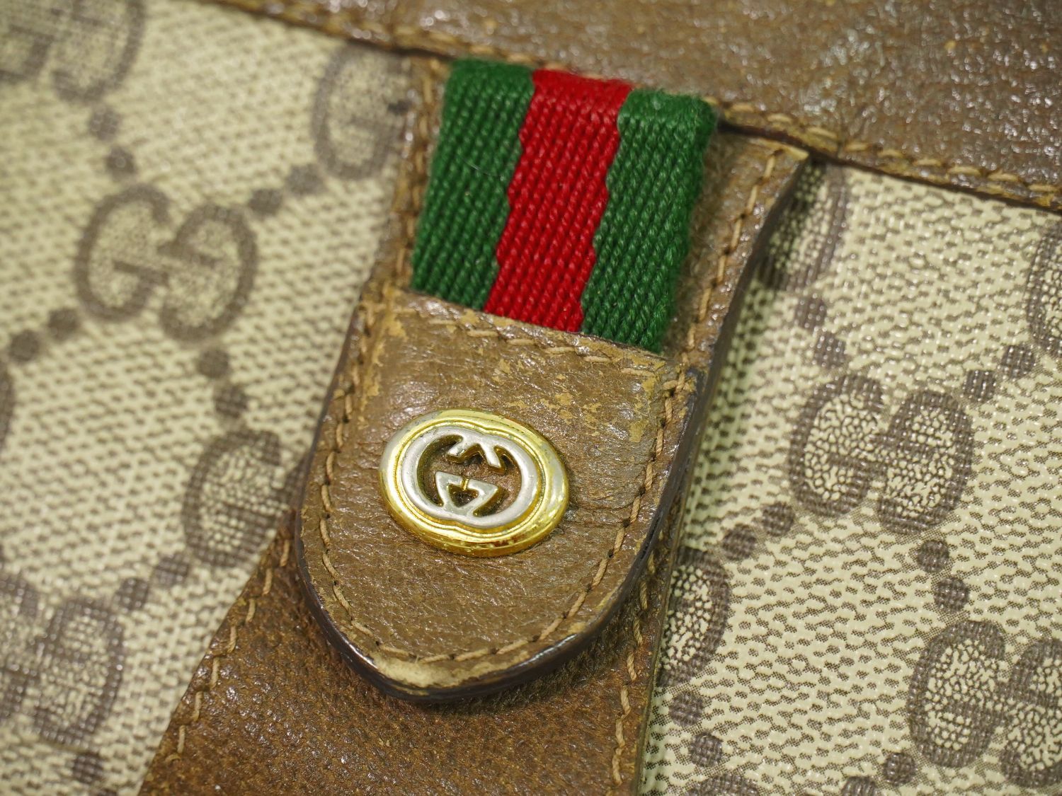 本物 グッチ GUCCI オールドグッチ シェリーライン GGスプリーム