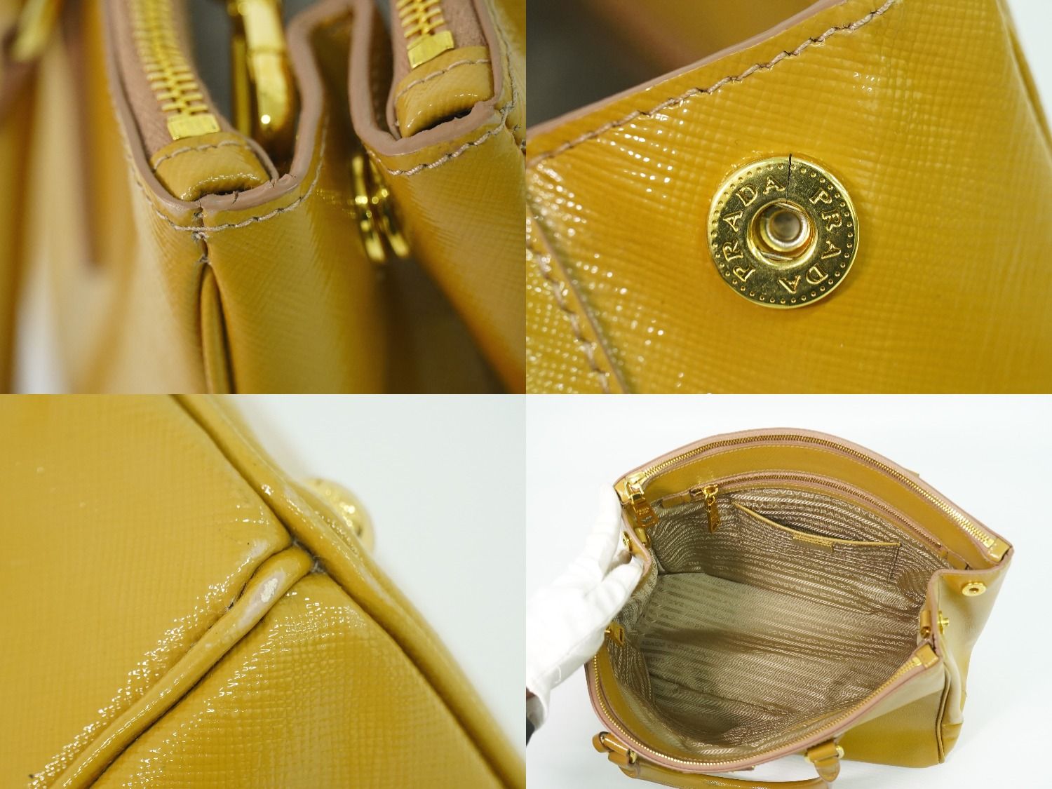 本物 プラダ PRADA ガレリア ラージ 2WAY ショルダーバッグ ハンドバッグ ポシェット レザー キャメル 1BA274 Galleria バッグ 中古・ PRADA】プラダ『ガレリア サフィアーノレザー ラージバッグ』1BA274