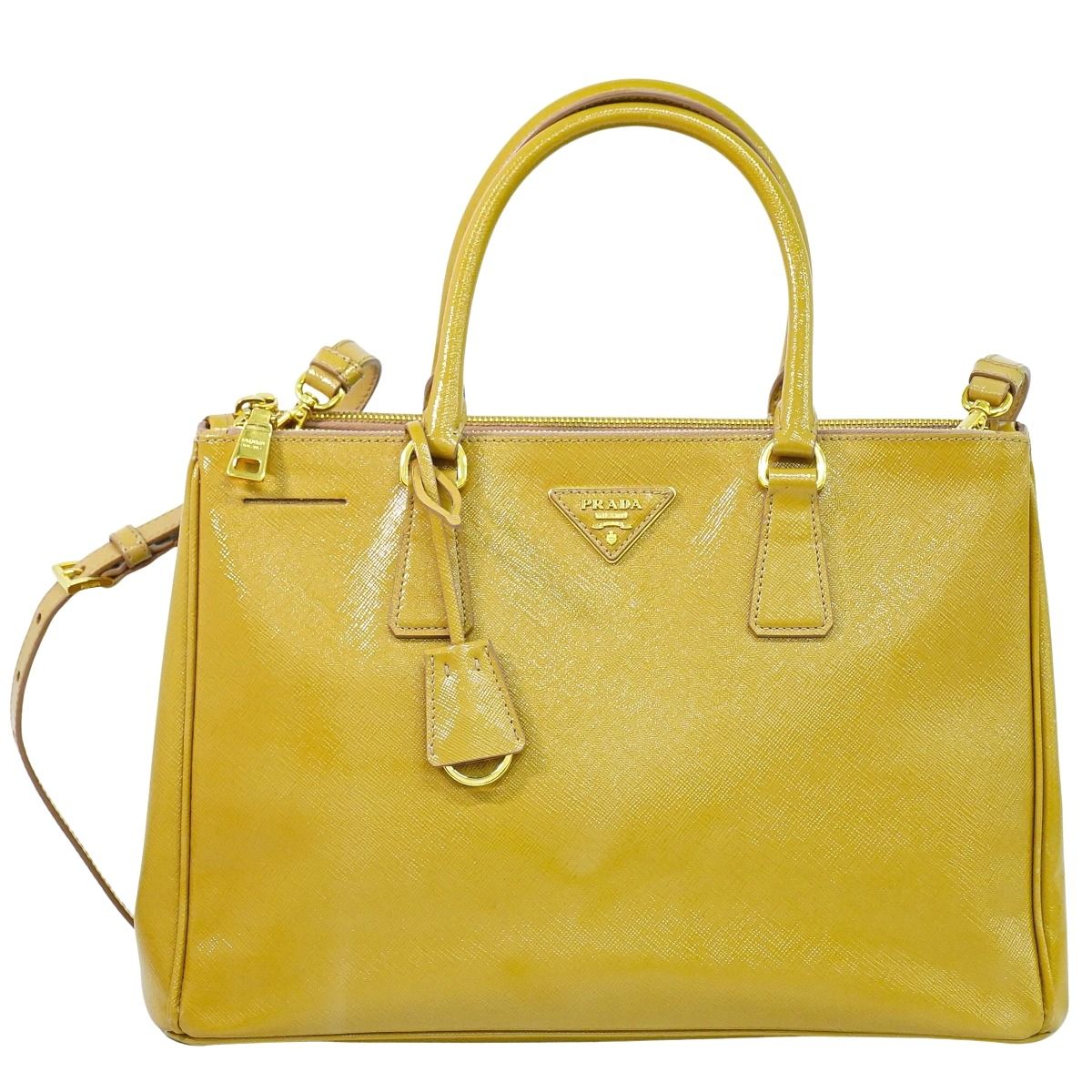 本物 プラダ PRADA ガレリア ラージ 2WAY ショルダーバッグ ハンドバッグ ポシェット レザー キャメル 1BA274 Galleria バッグ 中古・ 本物 プラダ PRADA ガレリア ラージ 2WAY ショルダーバッグ