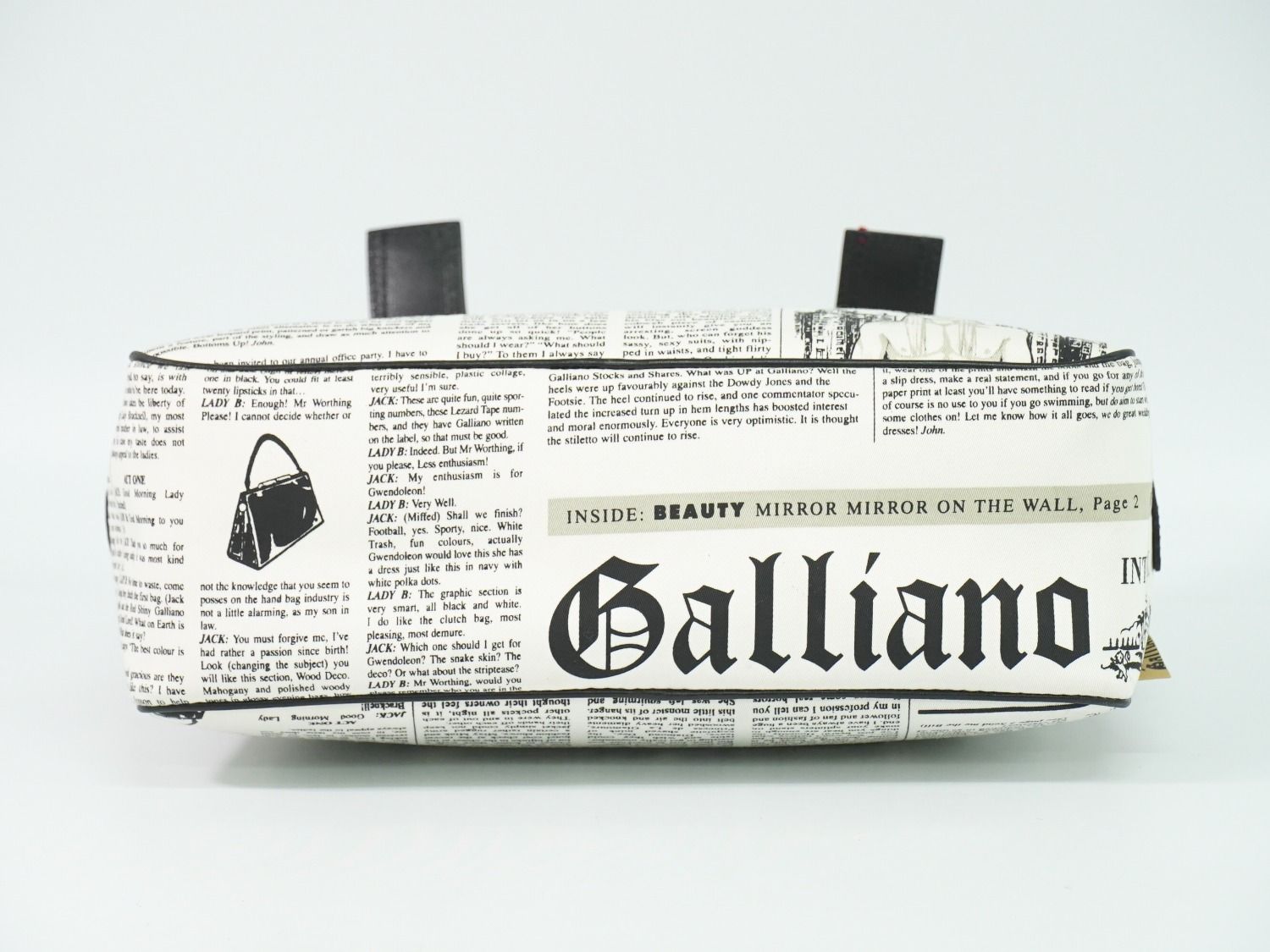 本物 ジョン ガリアーノ John Galliano ニュースペーパー柄