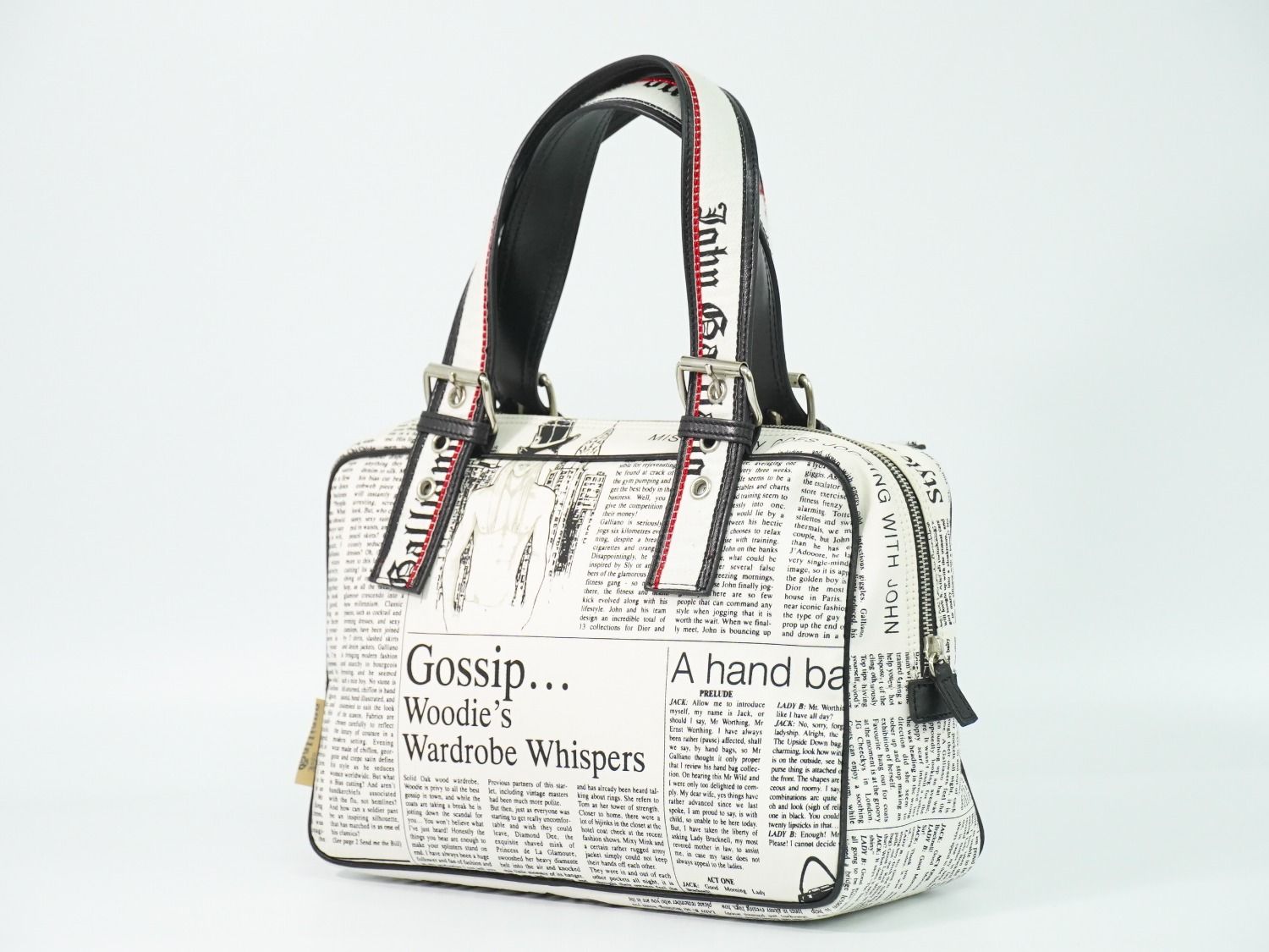 本物 ジョン ガリアーノ John Galliano ニュースペーパー柄