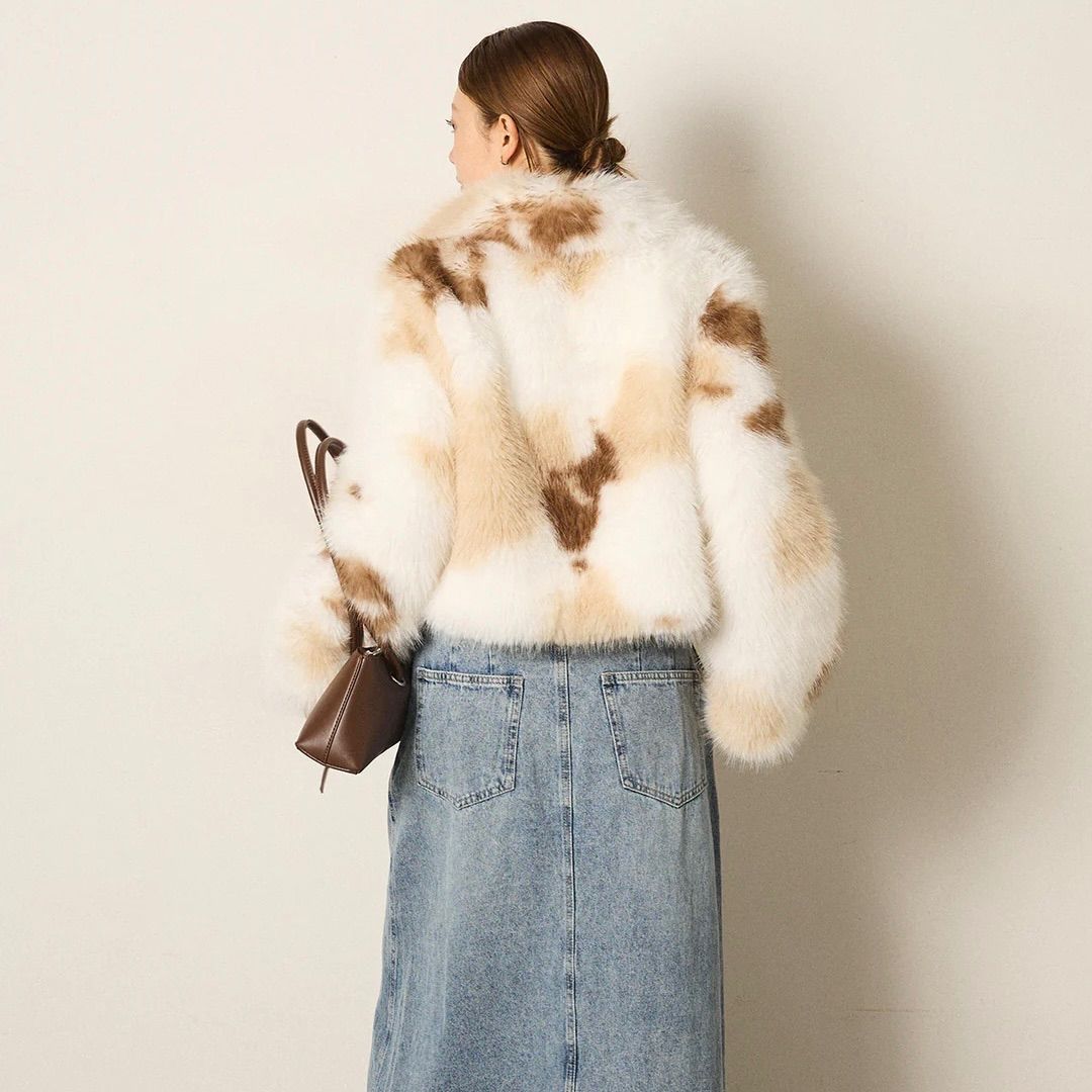 MIXファーショート丈ブルゾンコート アイボリー 新品 ESICA エシカ