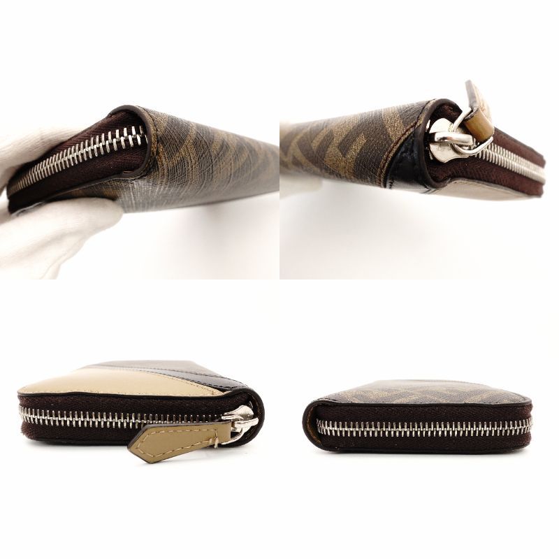 Fendi 長財布 ラウンドファスナー　ロゴパターン　ズッカ　フェンディ FENDI（フェンディ） フェンディ/ズッカ柄ラウンドファスナー長財布/B