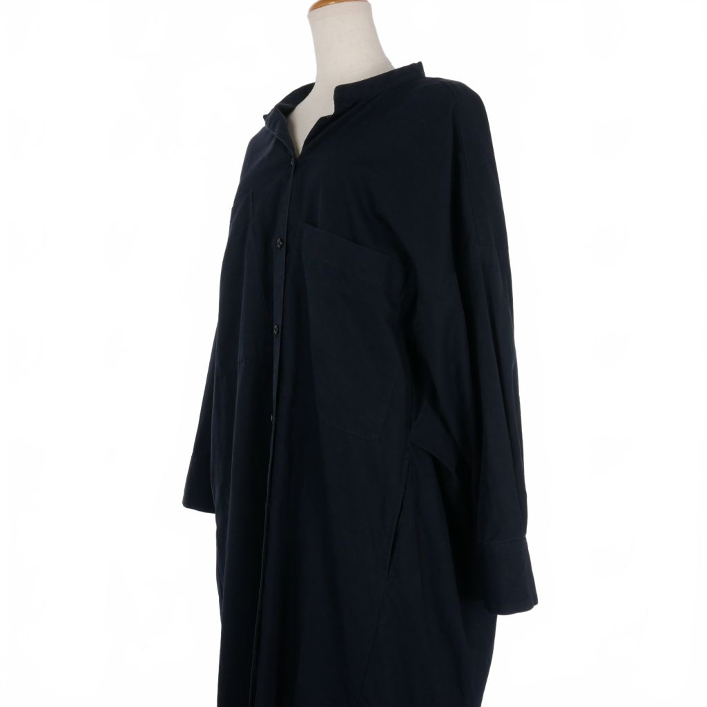 エンフォルド ENFOLD アシンメトリー ソフトブロードシャツ ロング