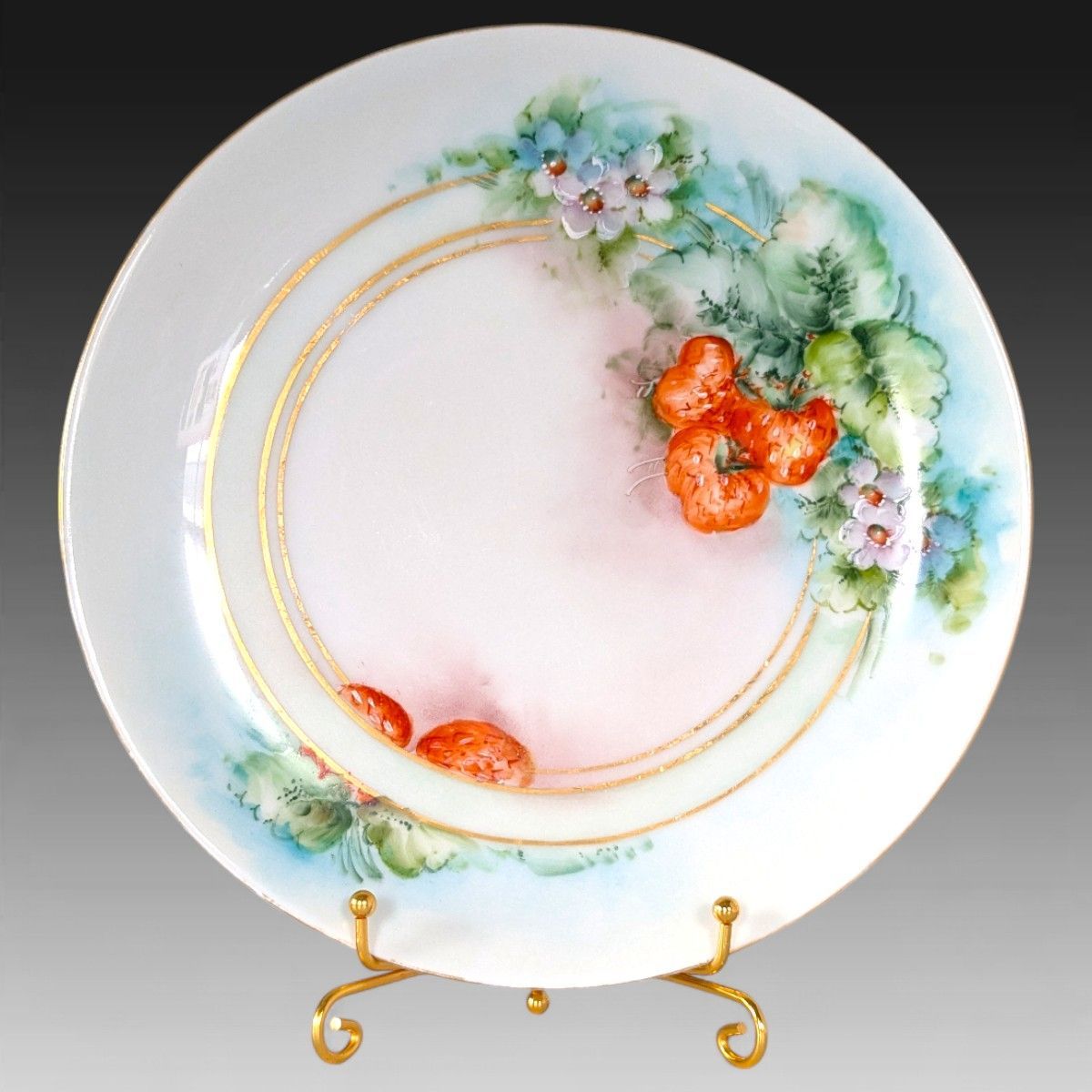 セーブル・ババリア 手描き花絵＆金彩 カップ＆ソーサー＆ラージ