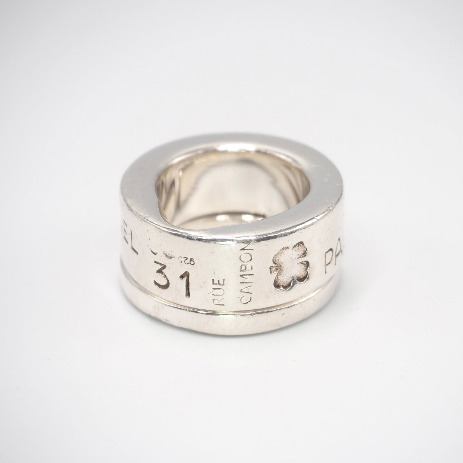 CHANEL 約14号 ロゴ カンボン リング シルバー925 シャネル - メルカリ